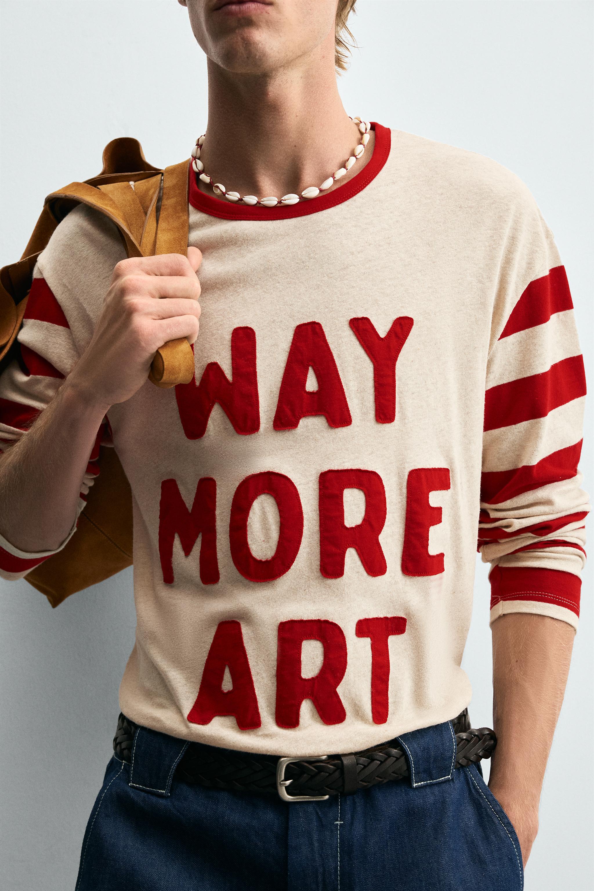 STRIPED COMBINATION T-SHIRT