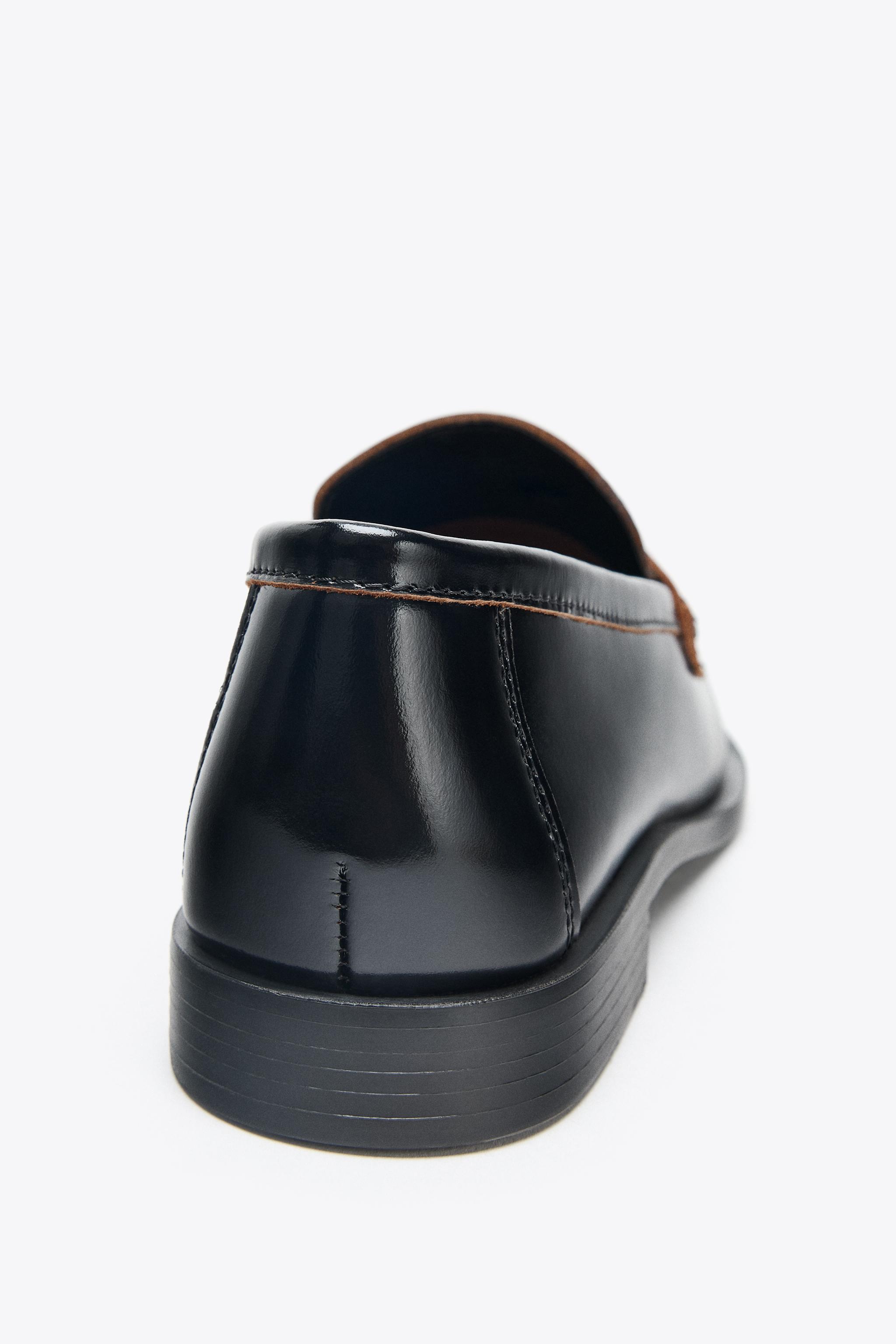 CONTRASTING LEATHER LOAFERS