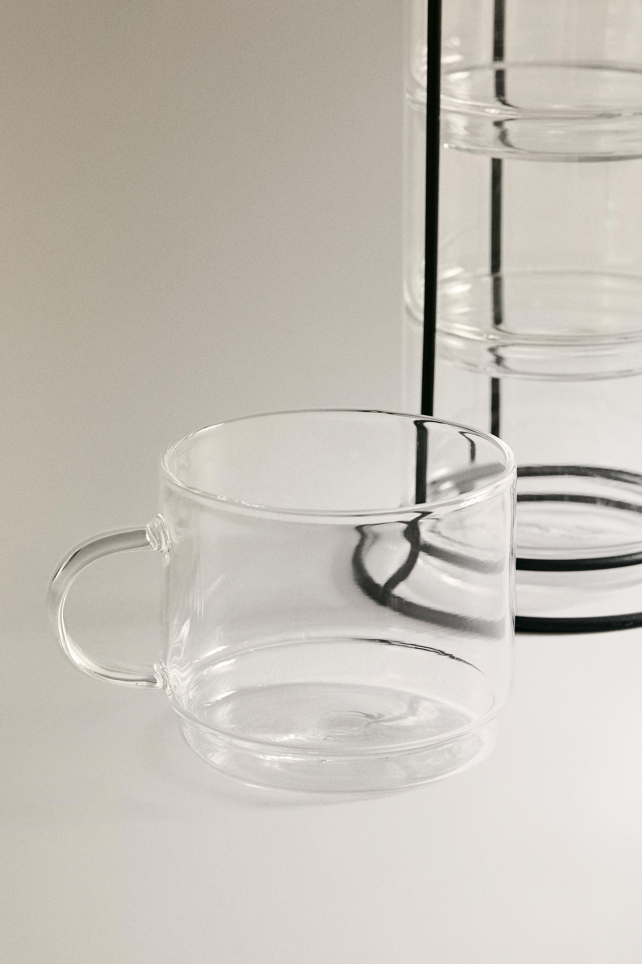 BOROSILICATE GLASS CUP TOWER (SET OF 4)
