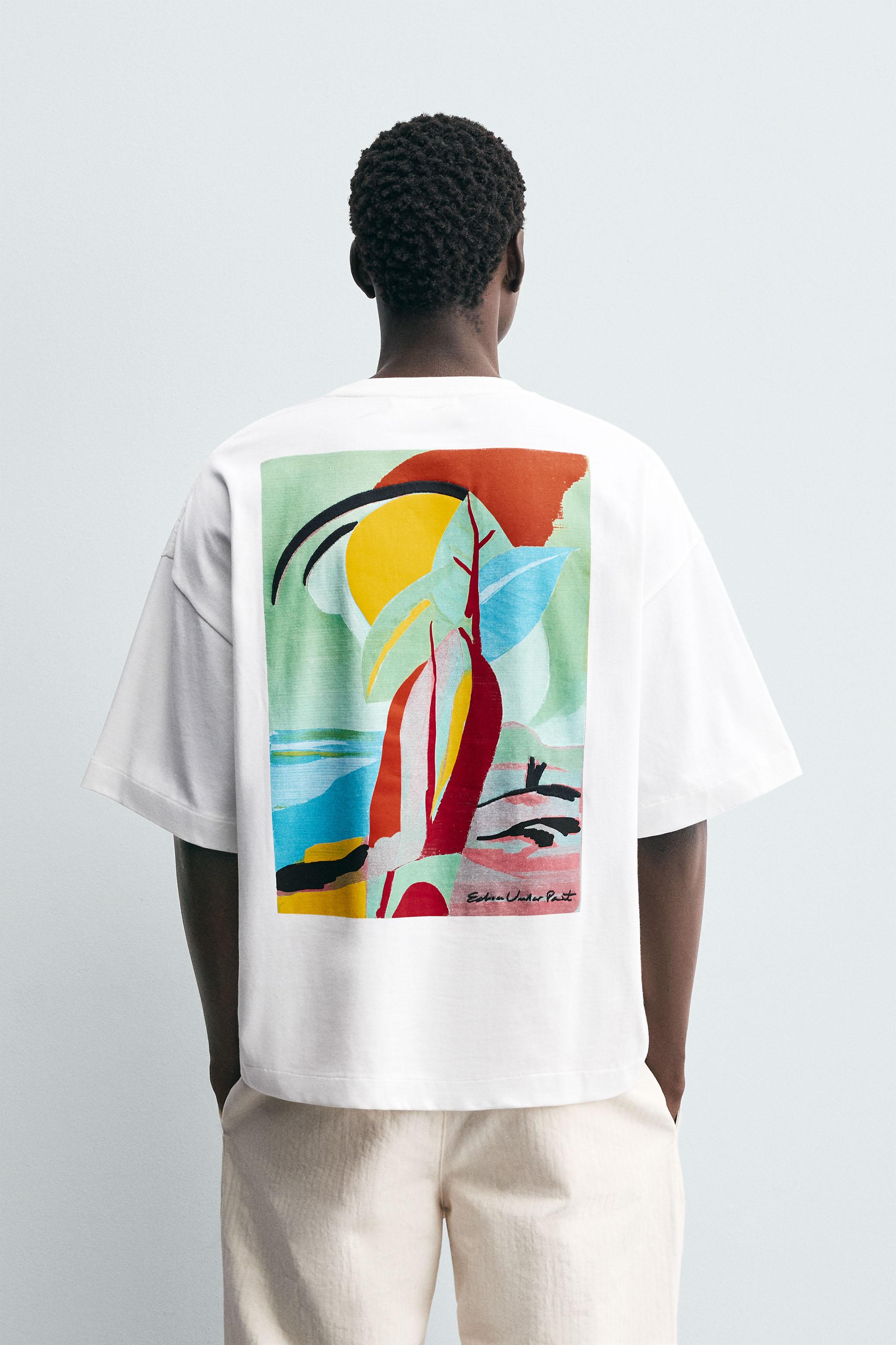ABSTRACT PRINT T-SHIRT