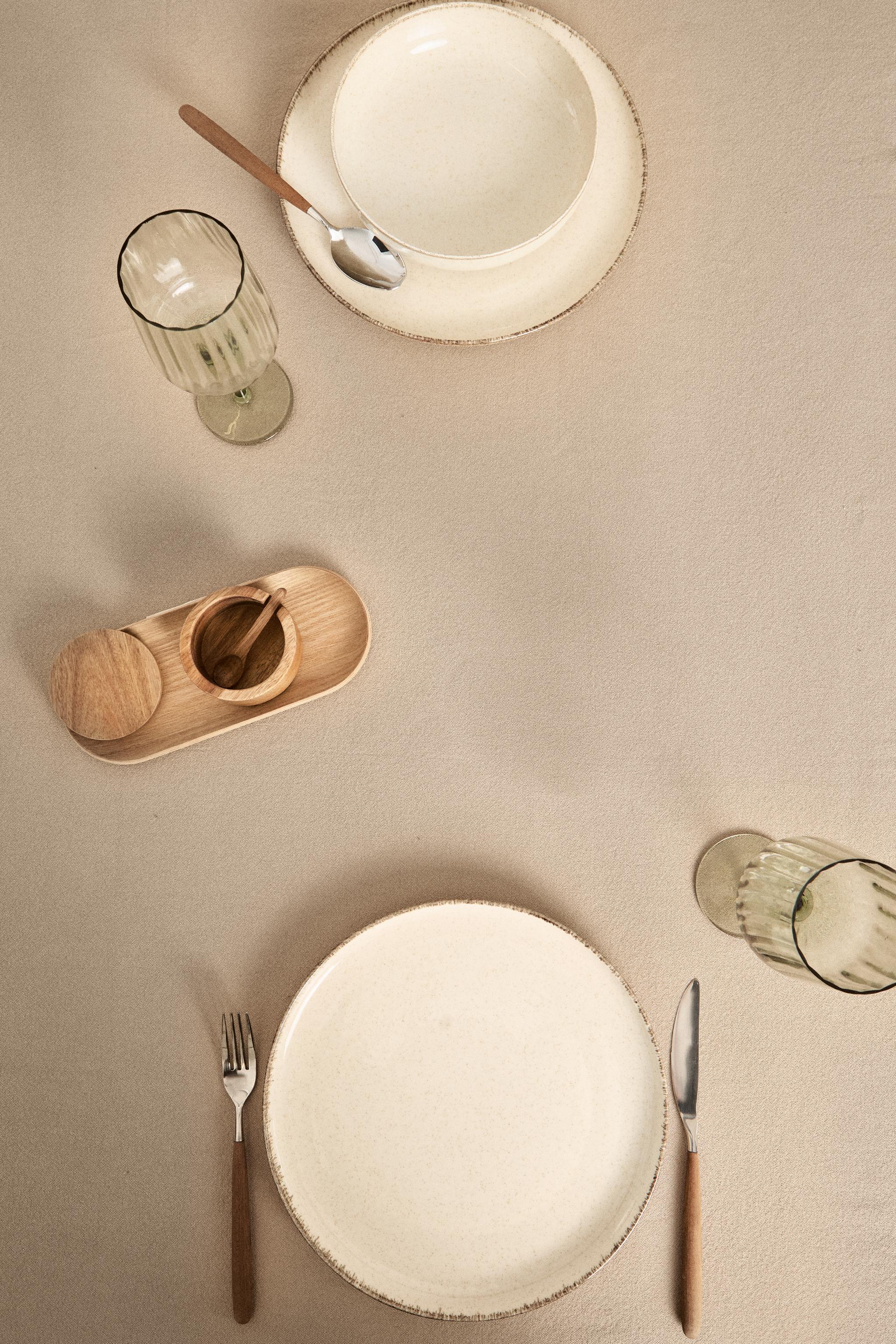 FADED-EFFECT COTTON TABLECLOTH