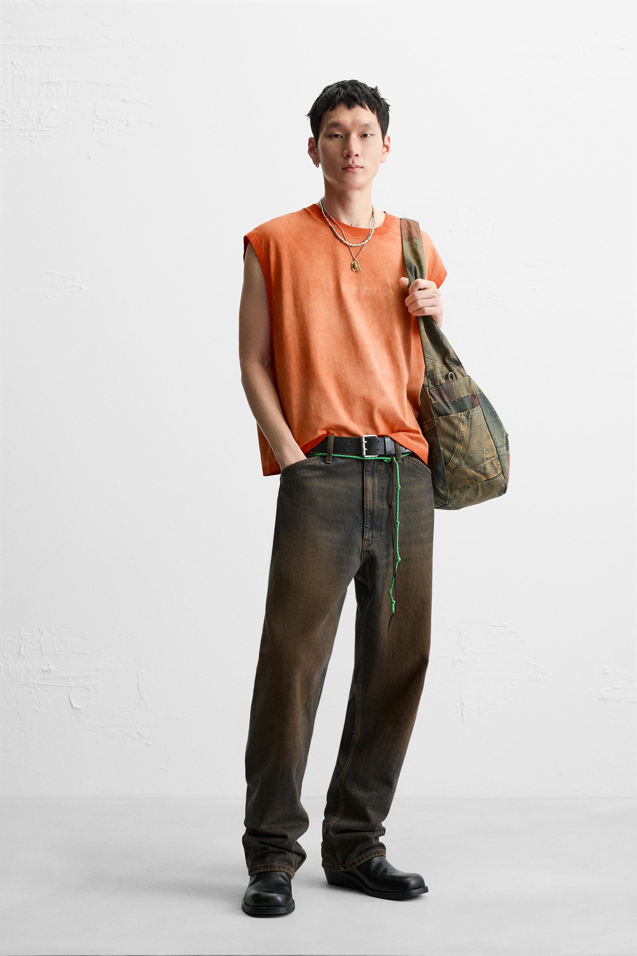 EMBROIDERED WASHED TANK TOP