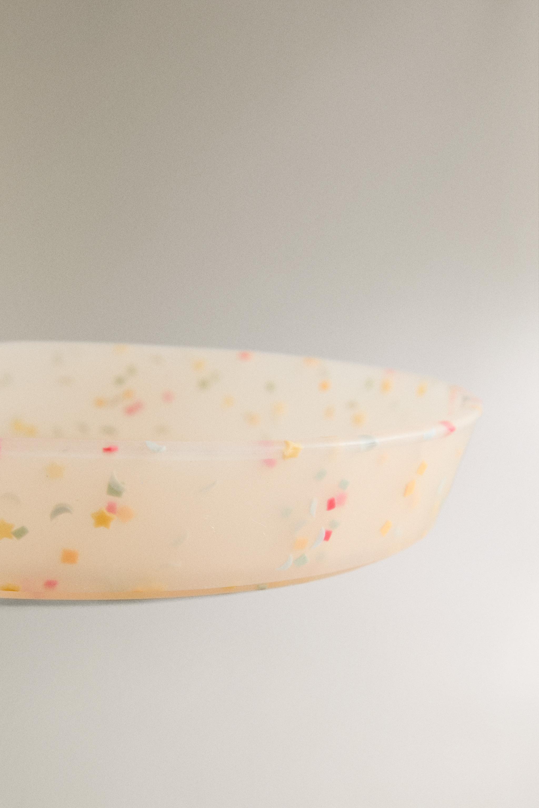 CHILDREN'S CONFETTI SILICONE PLATE