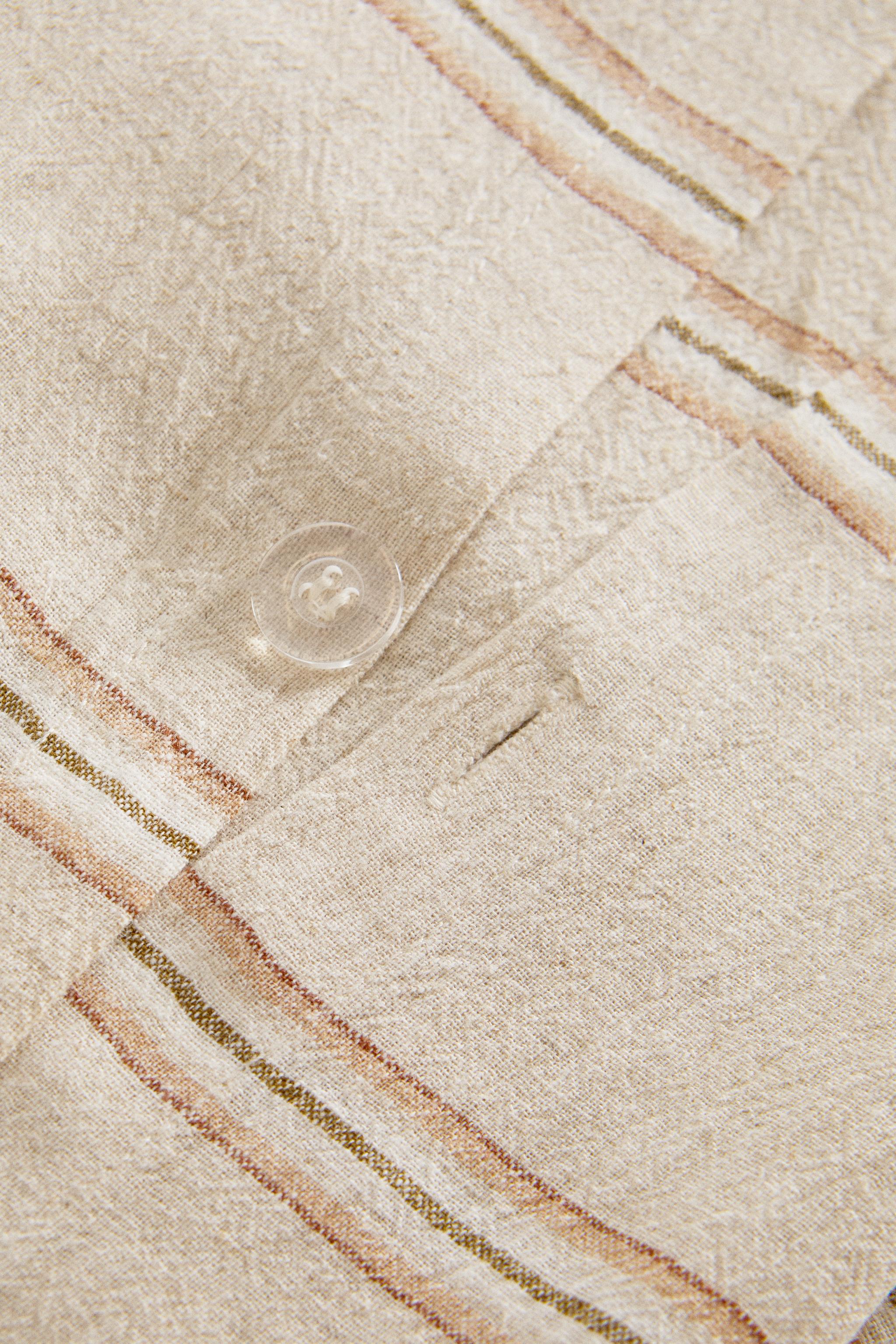 DYED THREAD STRIPED DUVET COVER