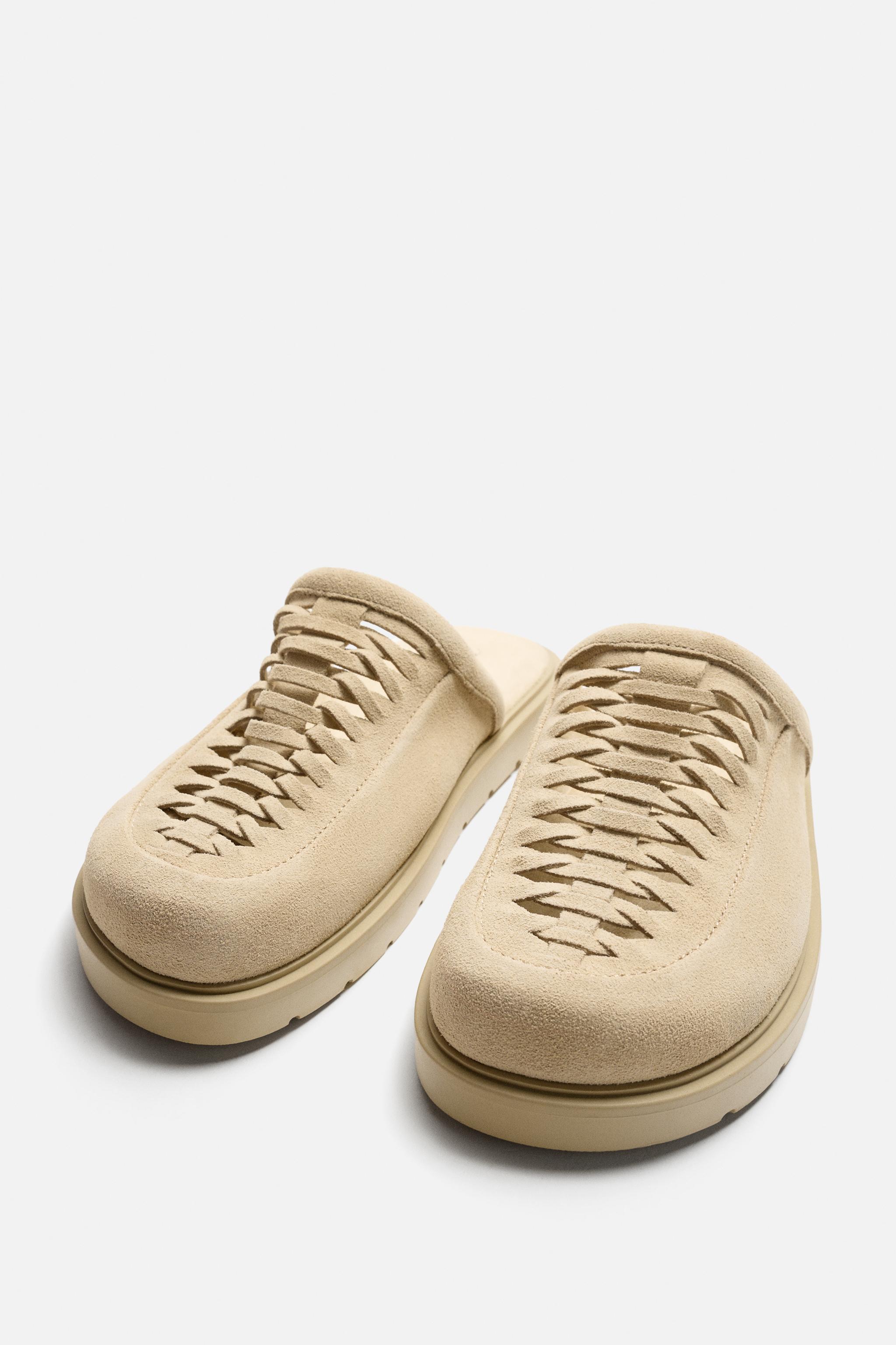 BRAIDED LEATHER CLOGS