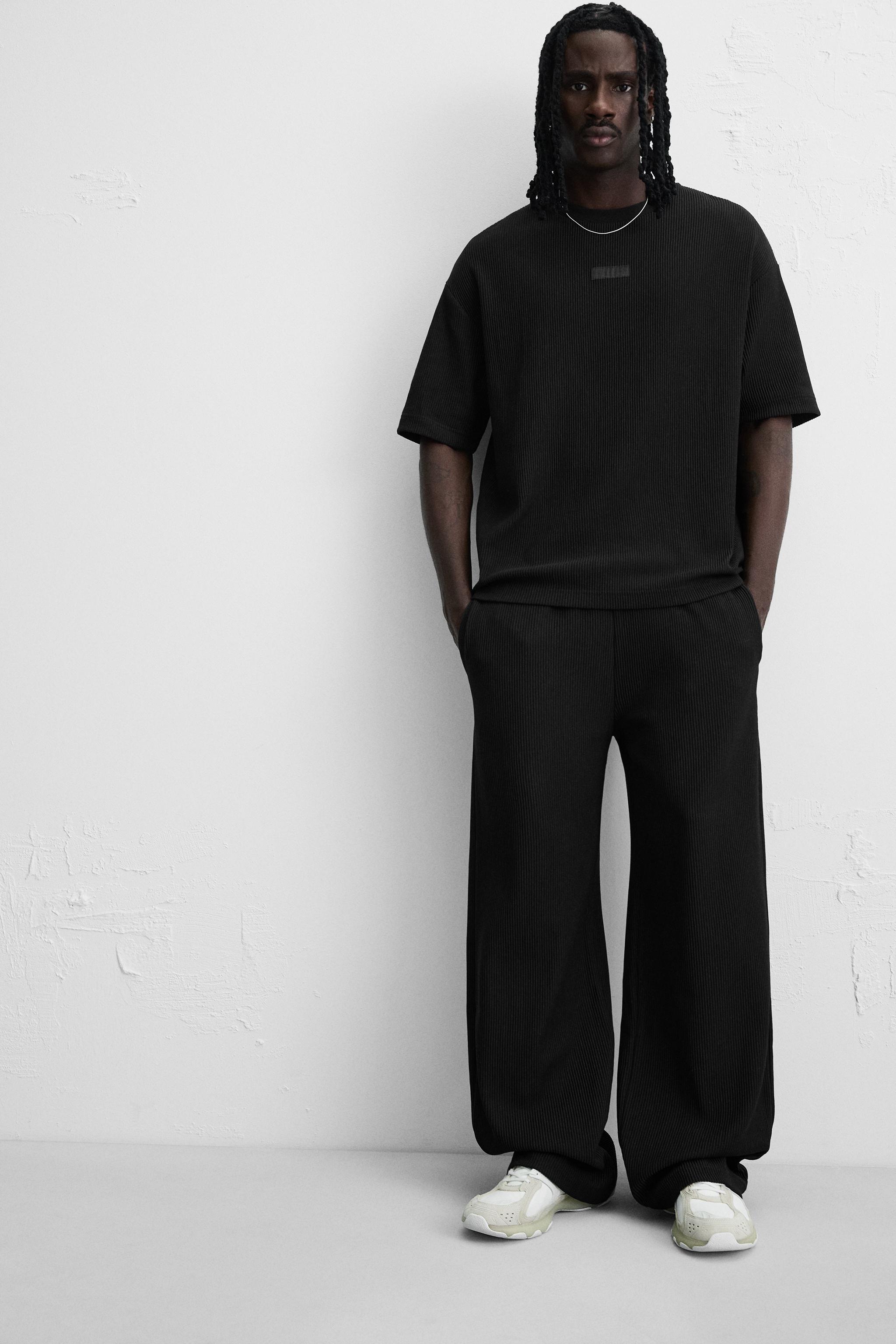 VERTICAL TEXTURED JOGGER PANTS