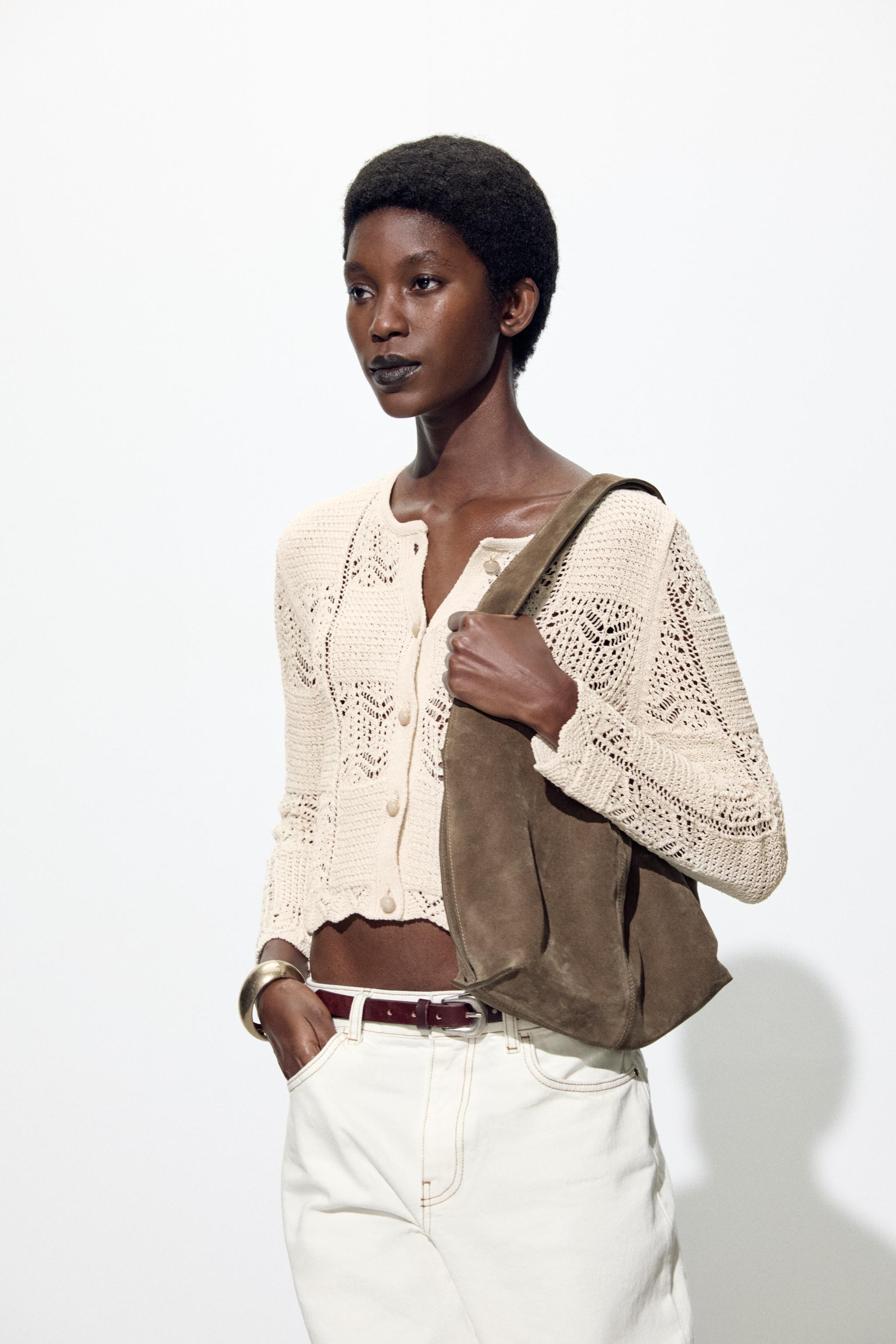 POINTELLE KNIT CARDIGAN