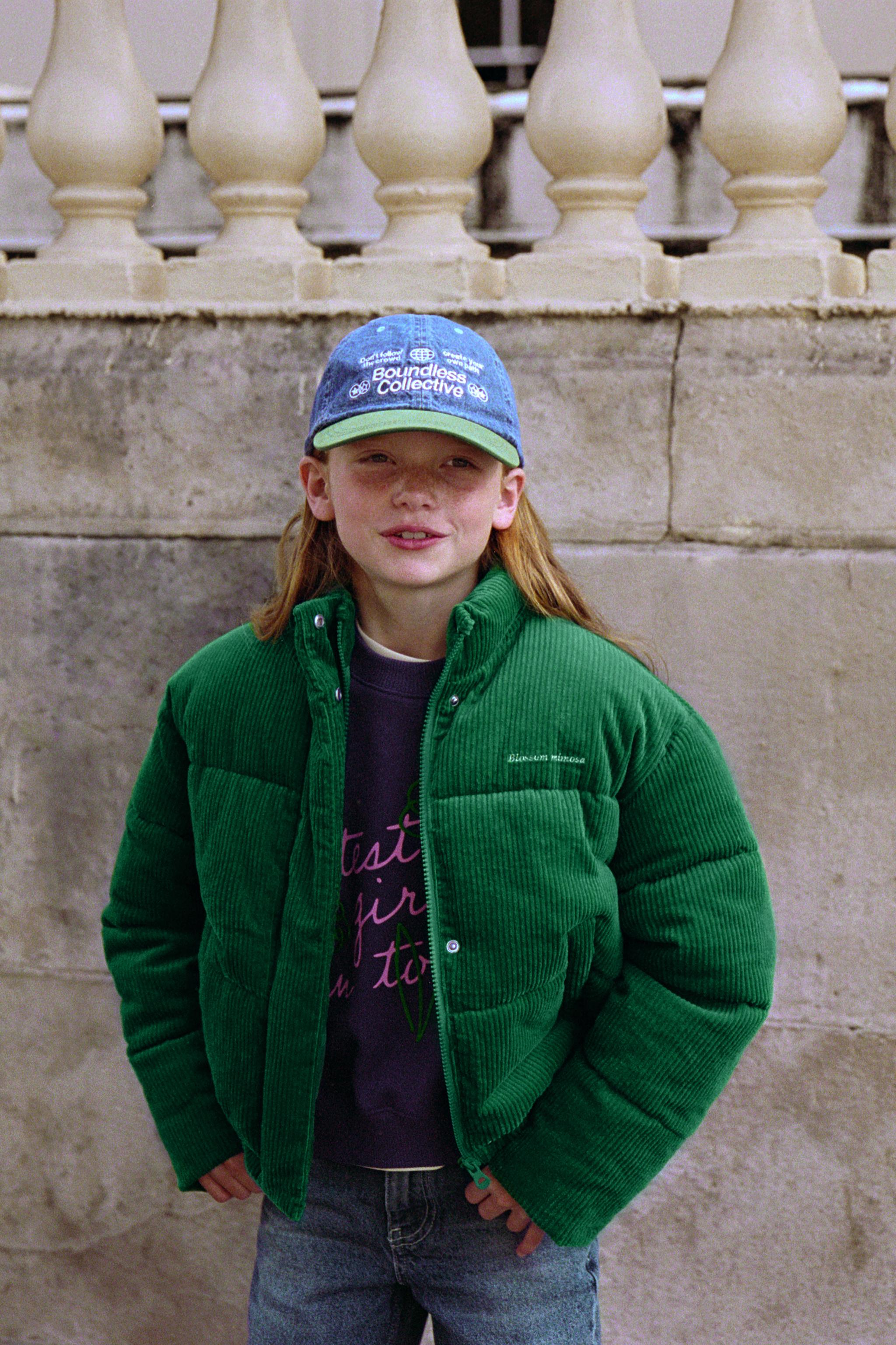 EMBROIDERED TEXT DENIM CAP