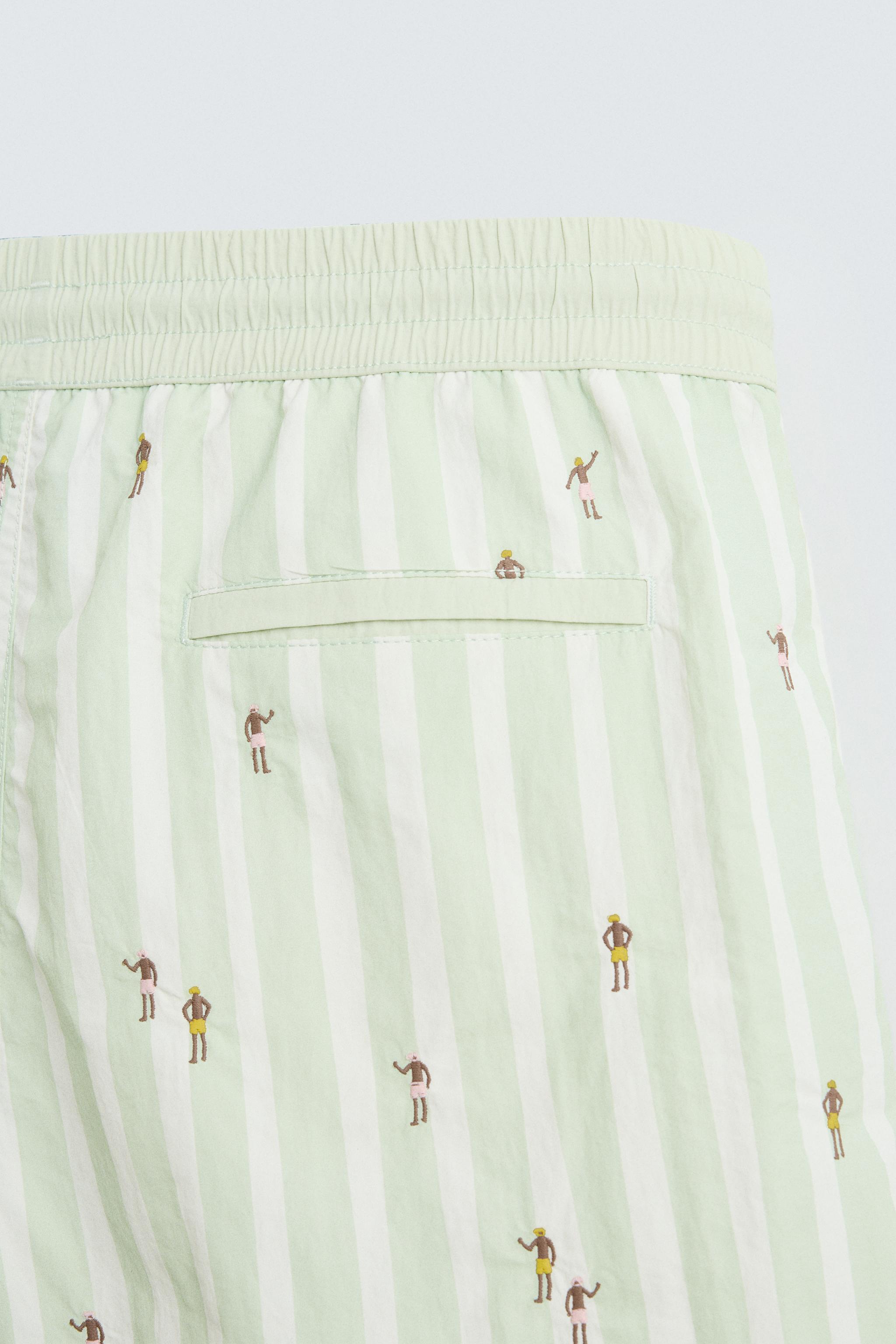 EMBROIDERED MID-LENGTH SWIMSUIT