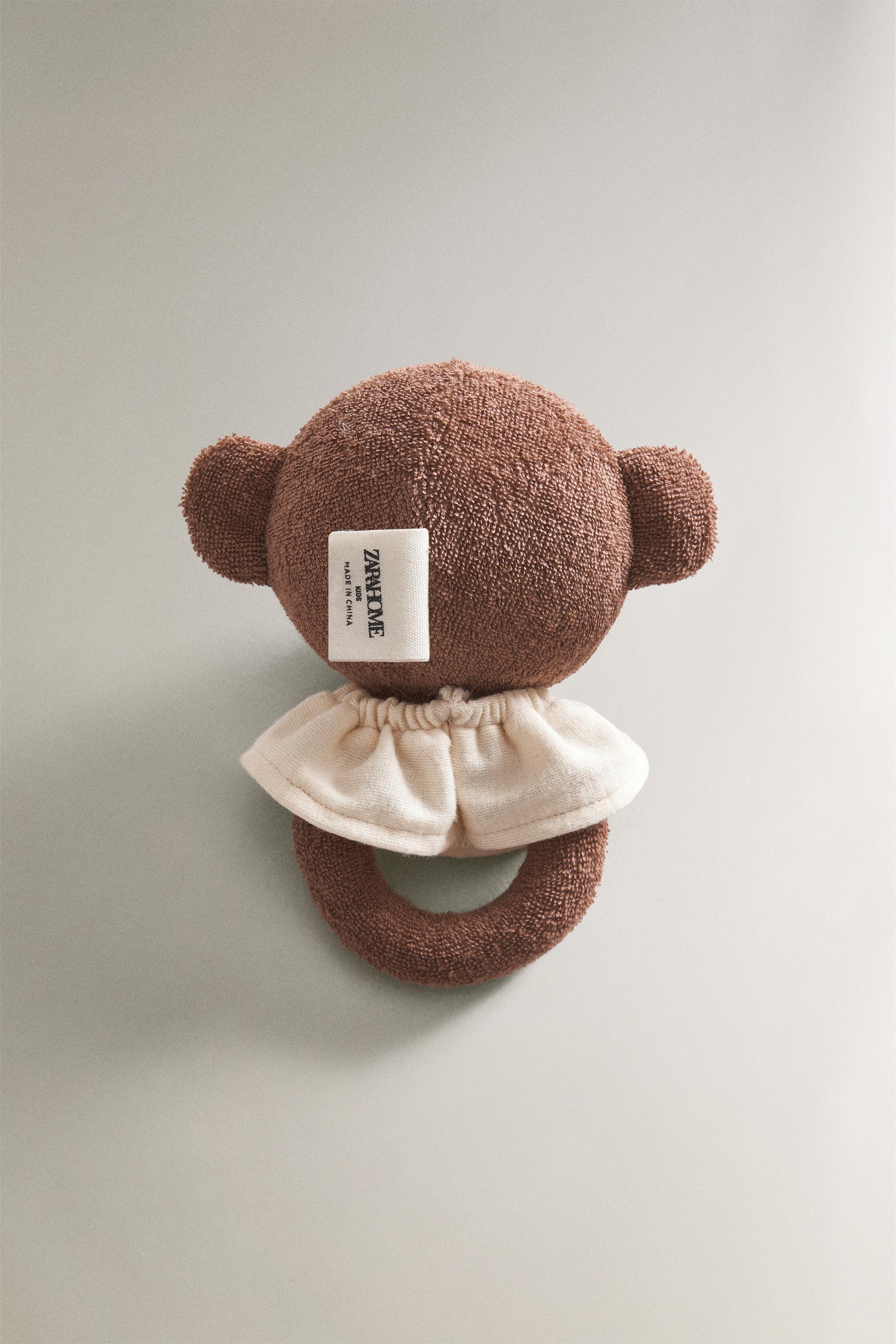 CHILDREN'S MONKEY PLUSH TOY RATTLE