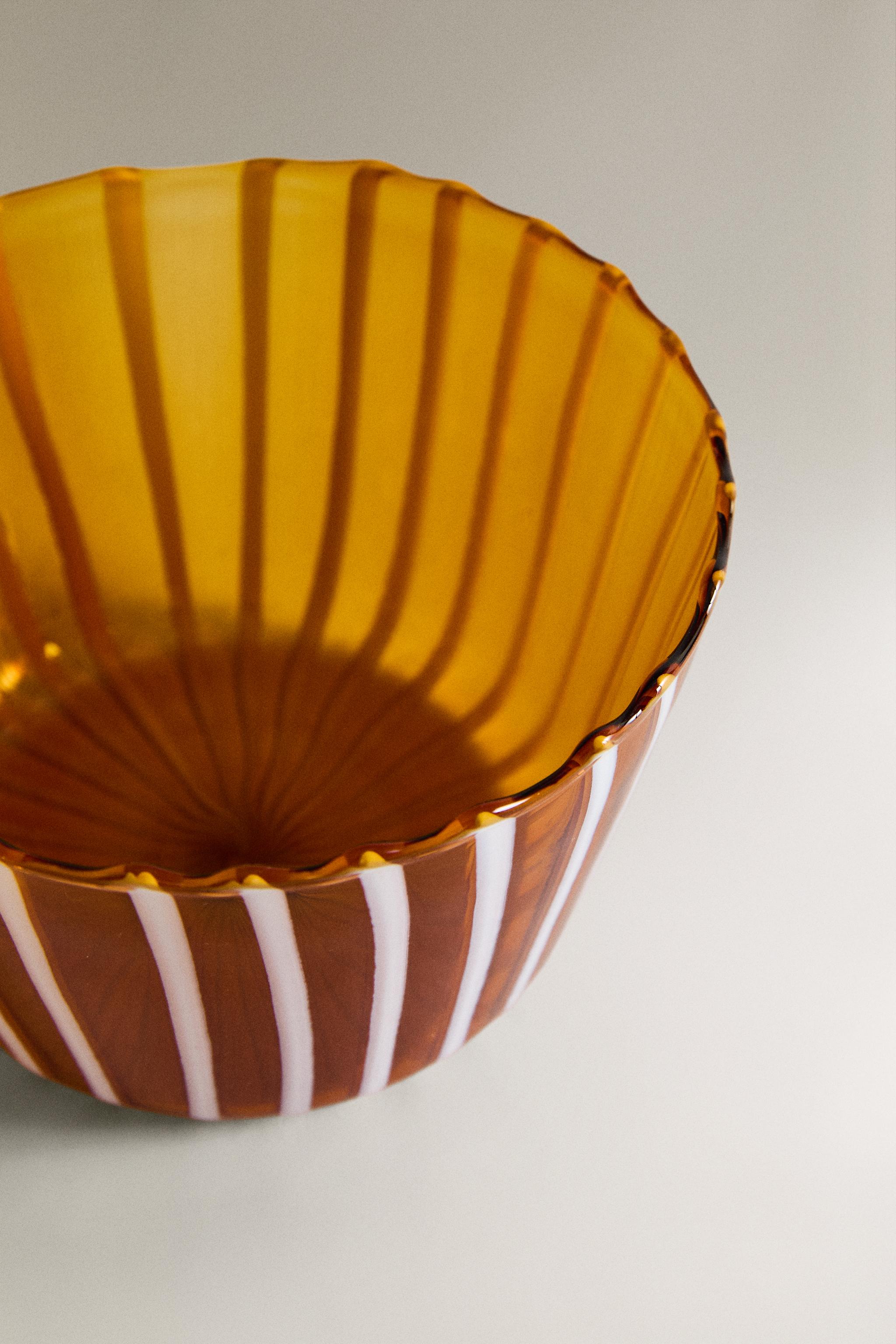 STRIPED BOROSILICATE GLASS BOWL