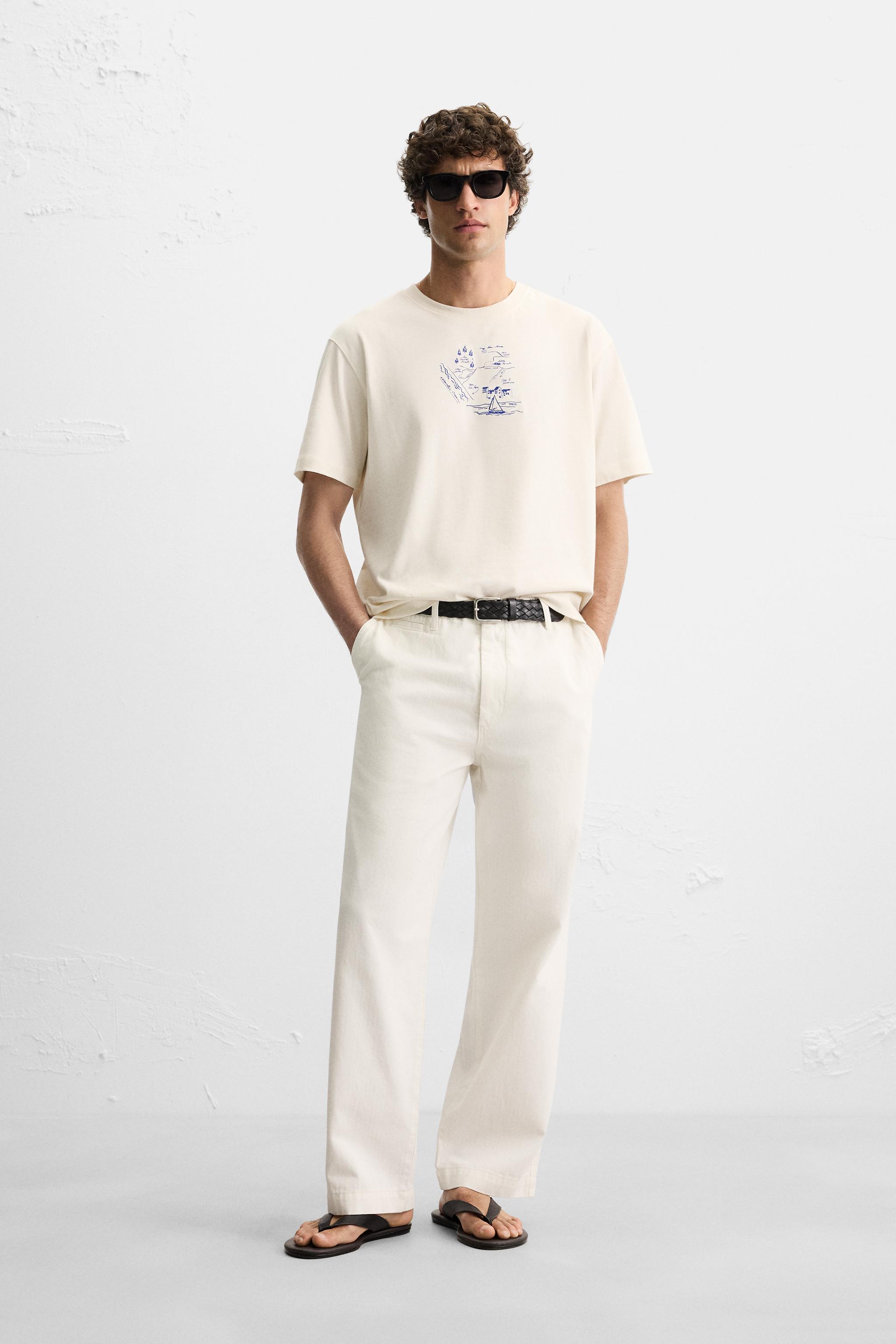 COMBINATION EMBROIDERY T-SHIRT