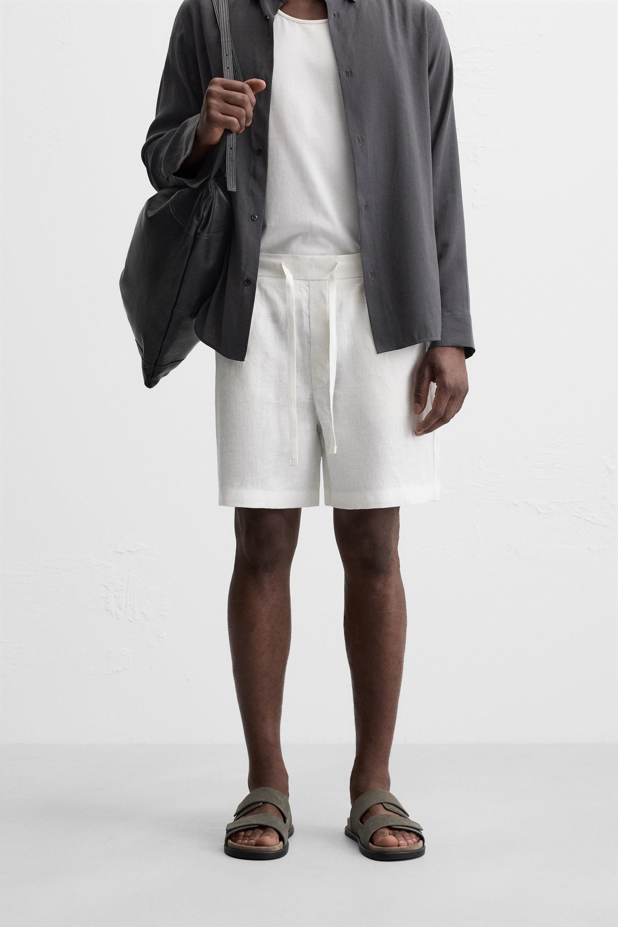 100% LINEN SHORTS