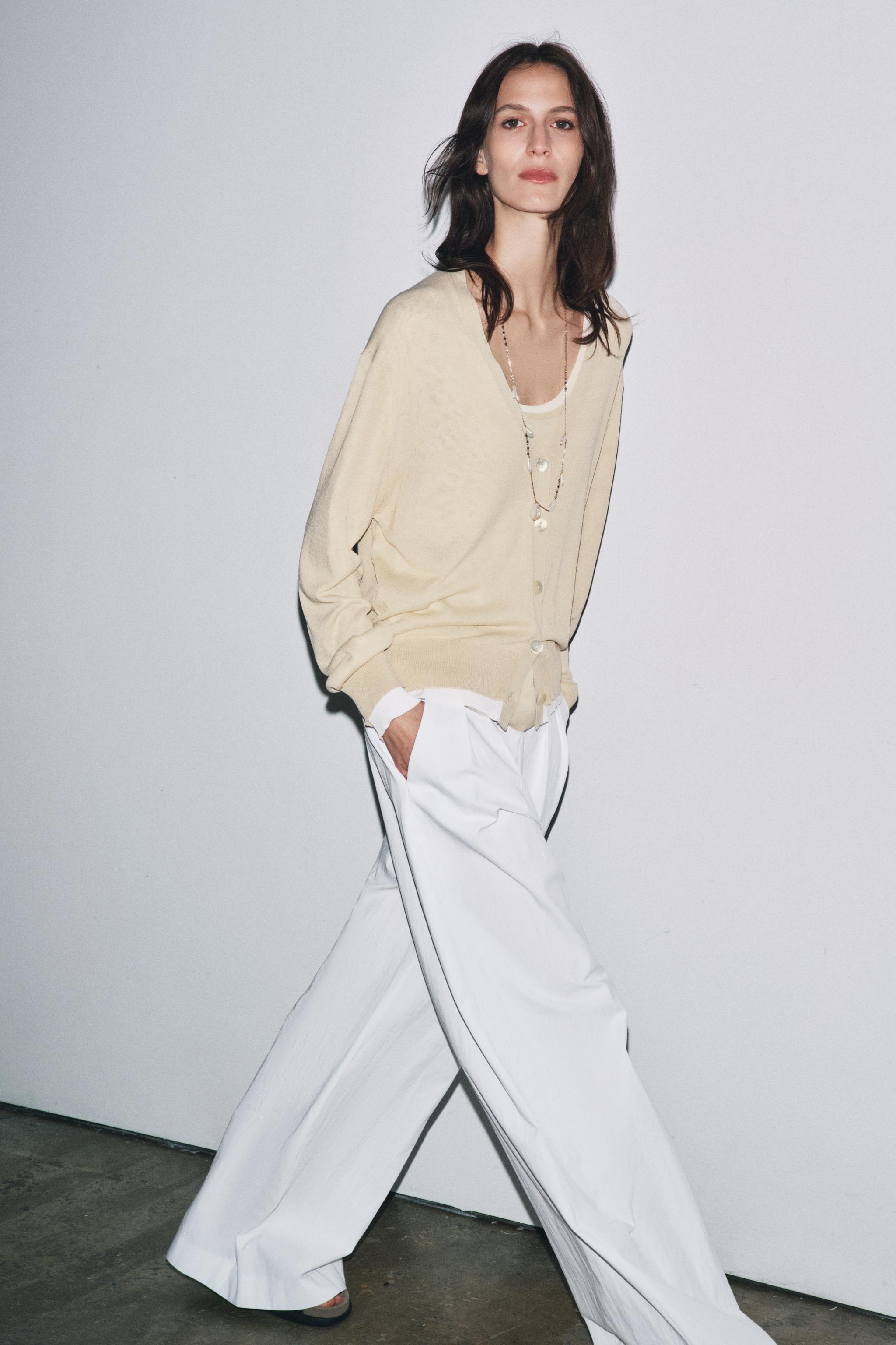 DOUBLE LAYER KNIT CARDIGAN