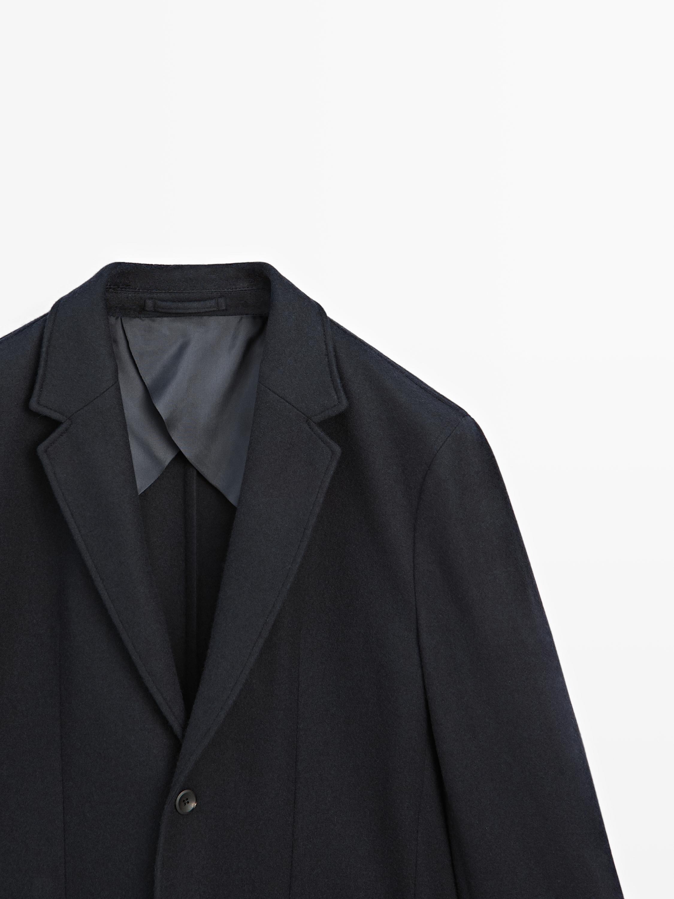 Wool blend suit blazer