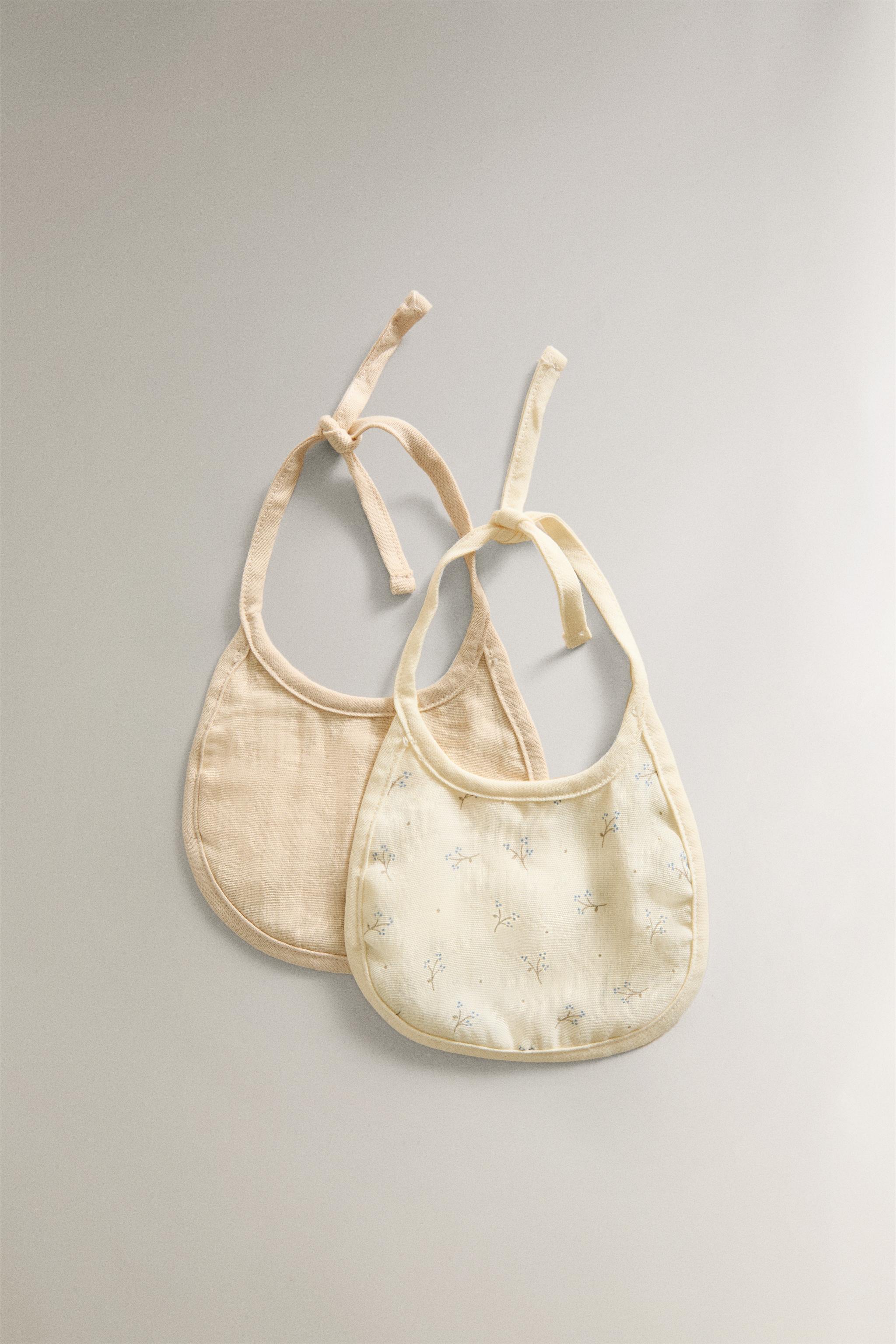 CHILDREN'S BIB WITH MINI FLOWERS (SET OF 2)