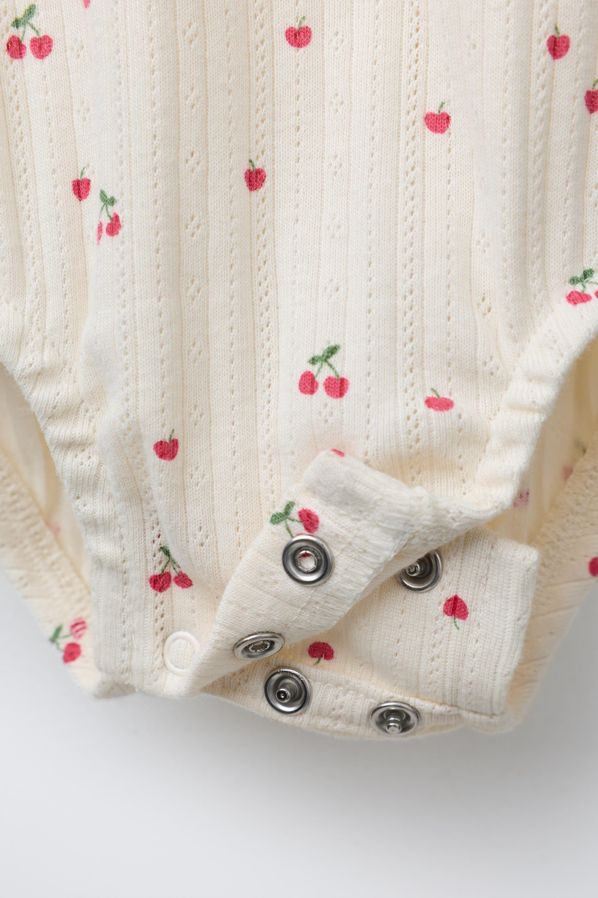 CHERRY PRINT BODYSUIT AND LEGGINGS SET