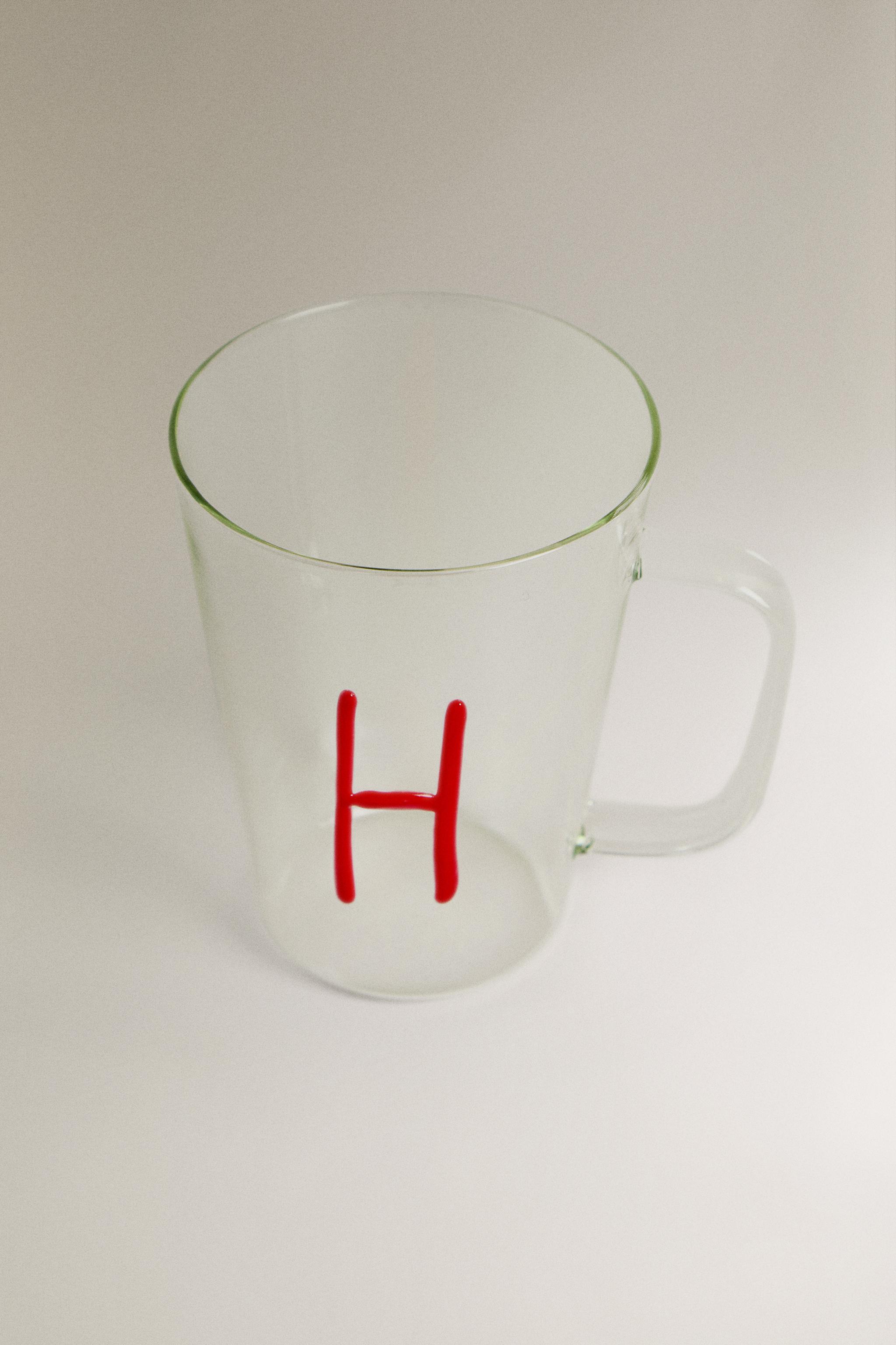 BOROSILICATE MUG WITH INITIAL H
