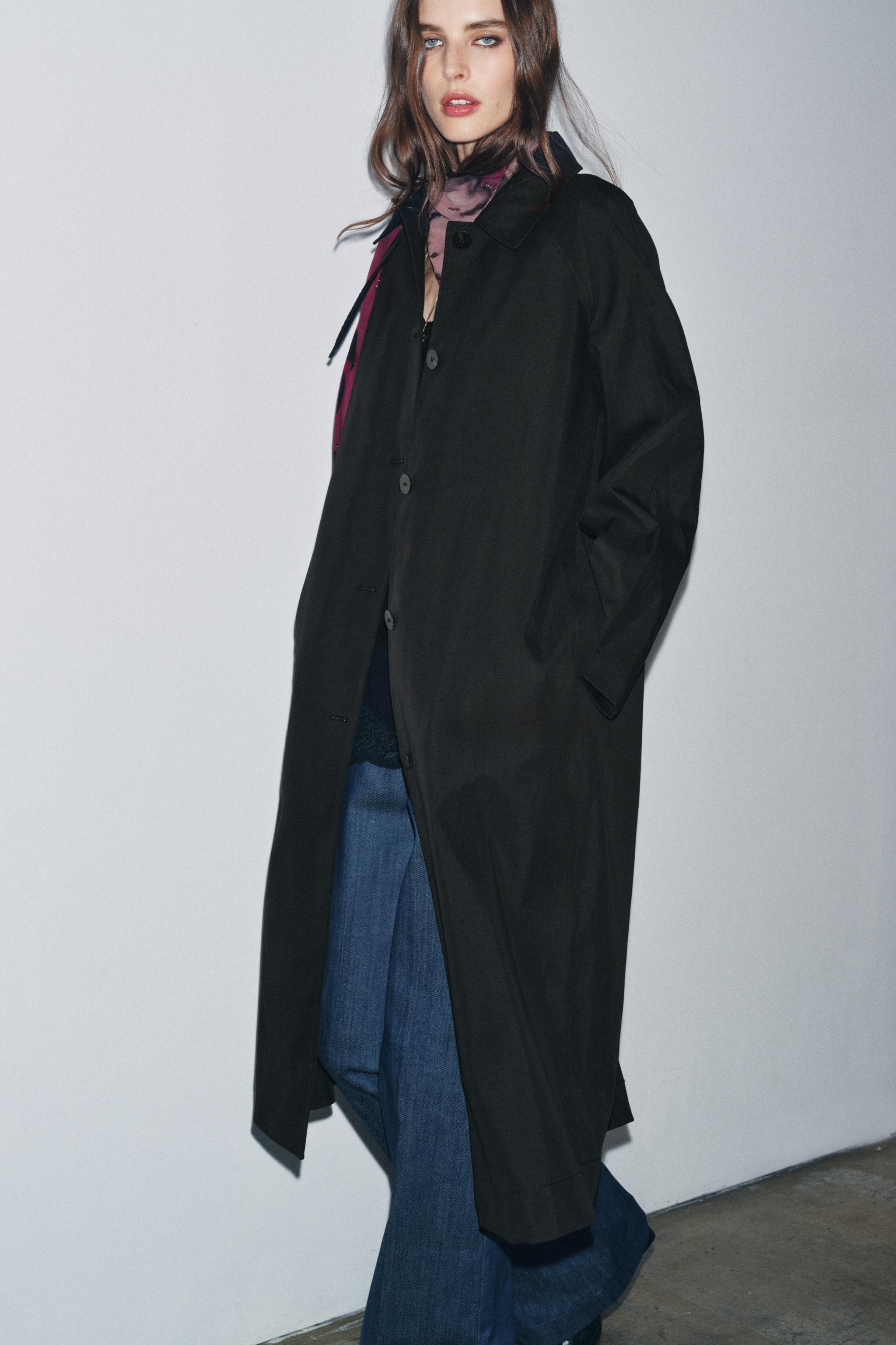 ZW COLLECTION BUTTON LONG TRENCH COAT
