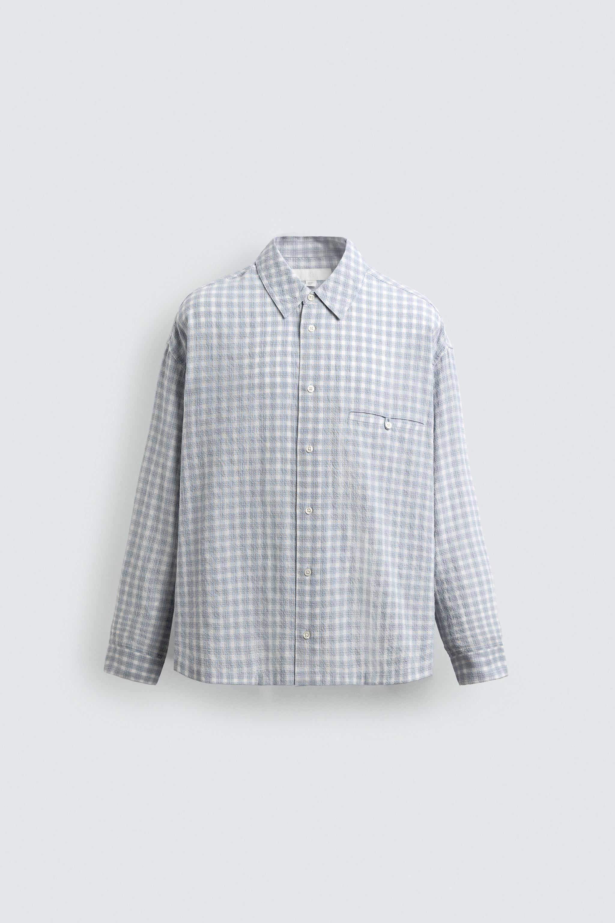 TEXTURED PLAID SHIRT