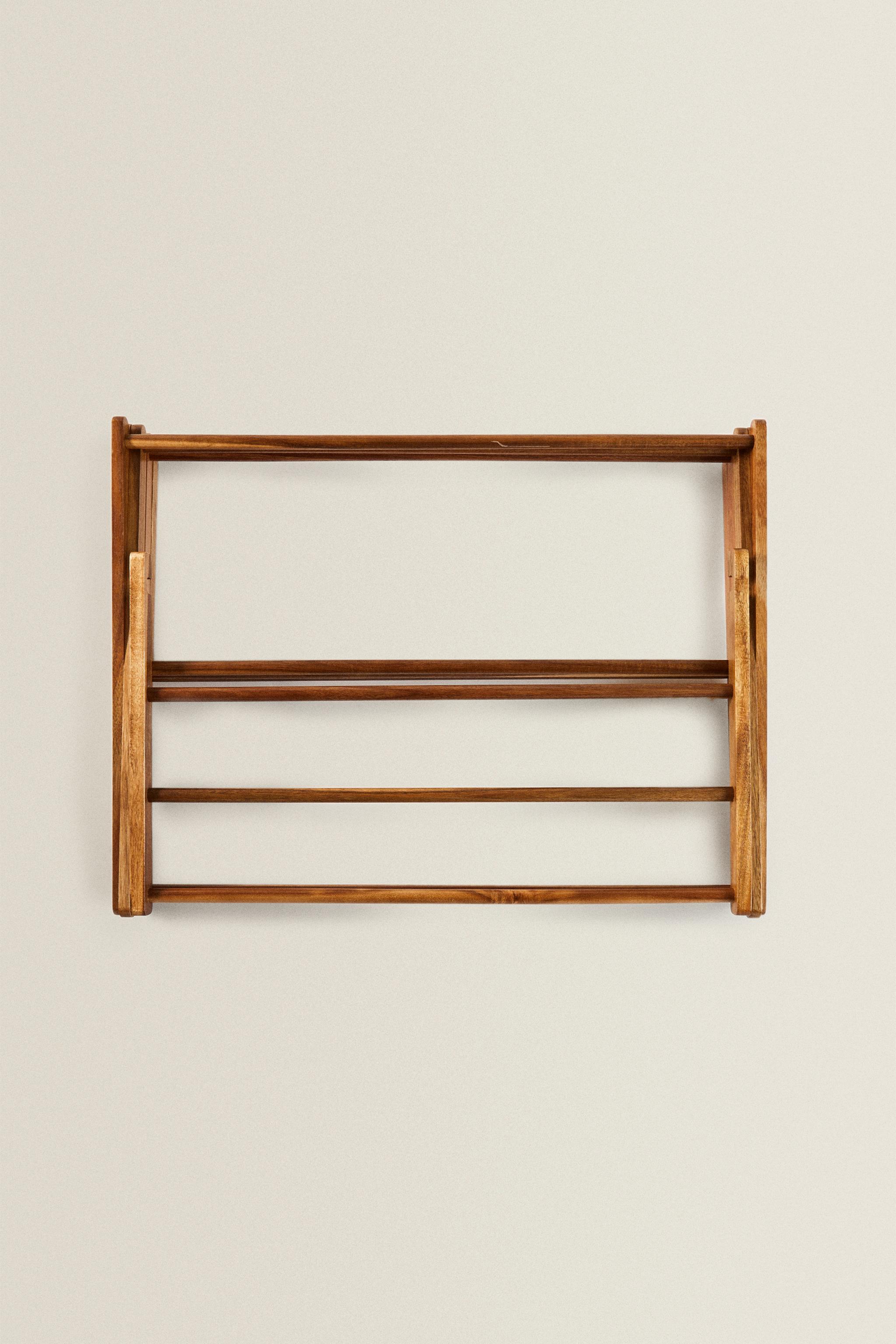 WOODEN VERTICAL FOLDING  CLOTHES HORSE