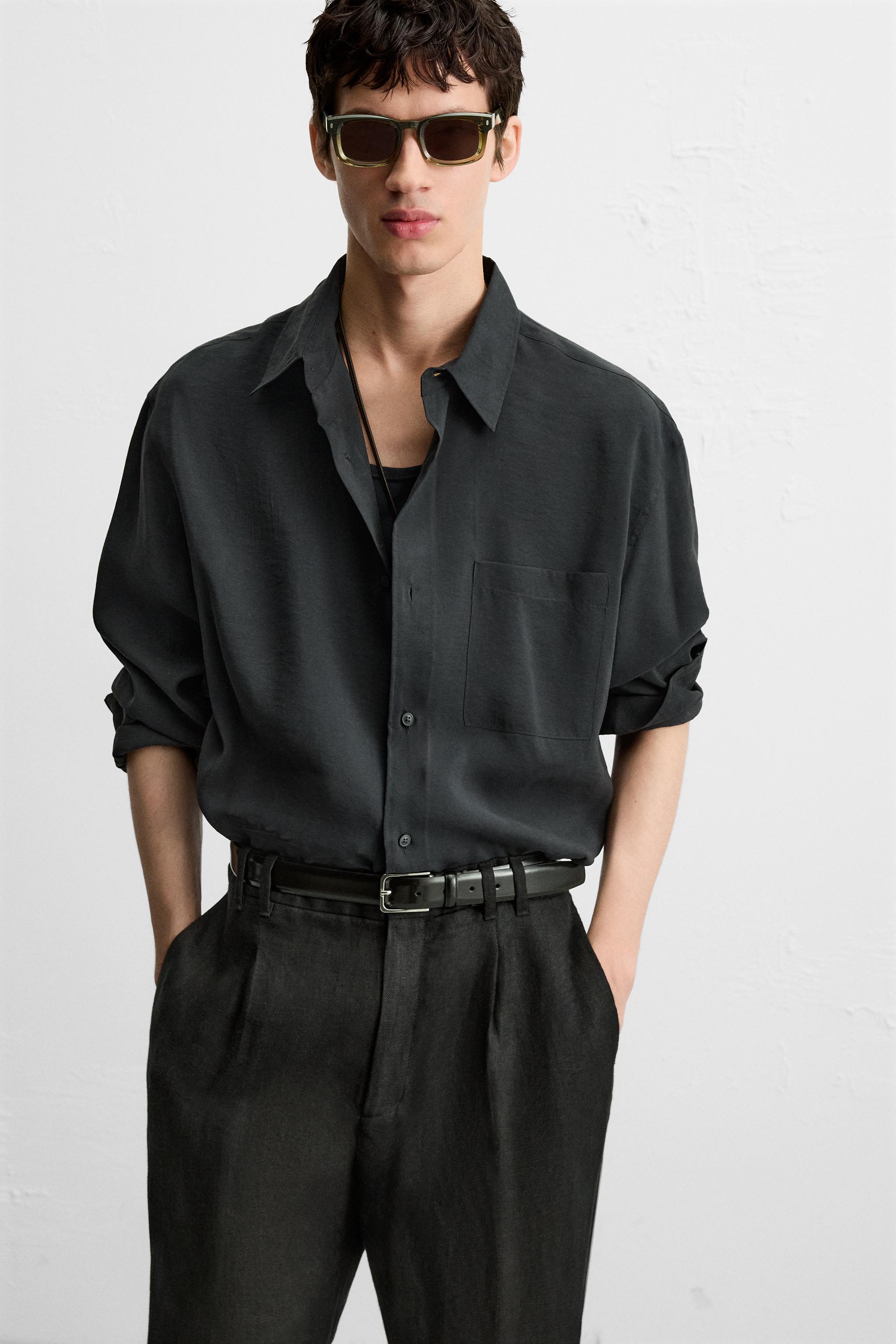 TOPSTITCHED LEATHER BELT