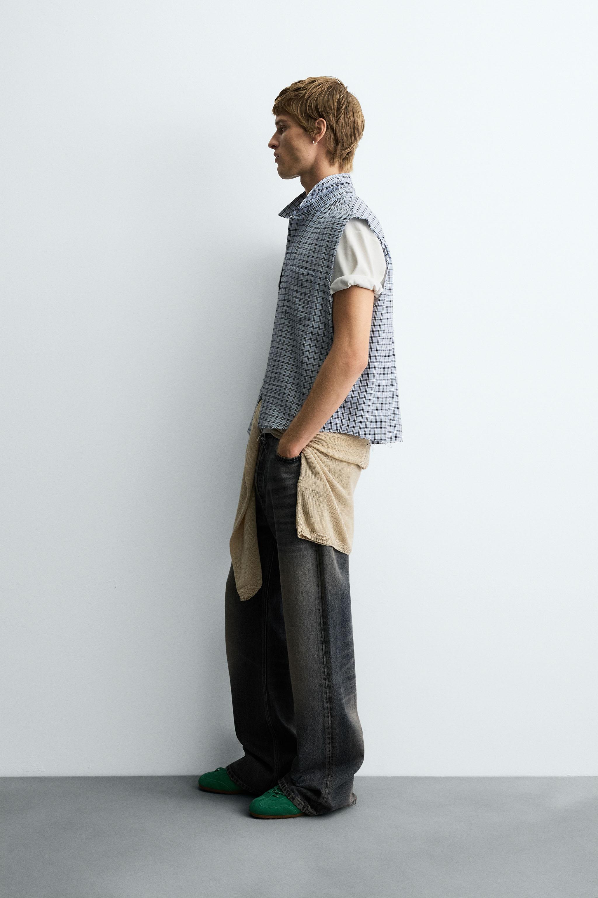 PLAID CROPPED FIT SHIRT