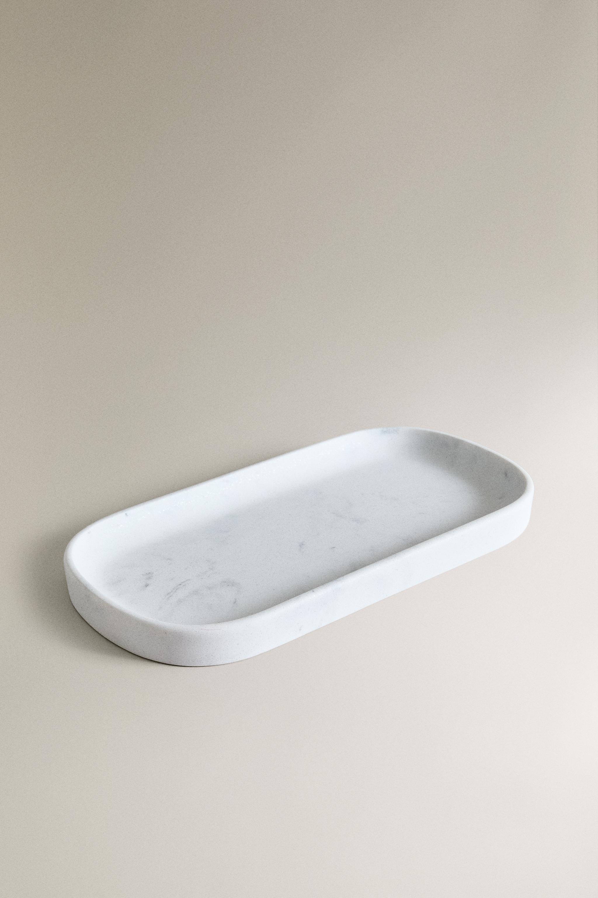 MARBLE-EFFECT BATHROOM TRAY