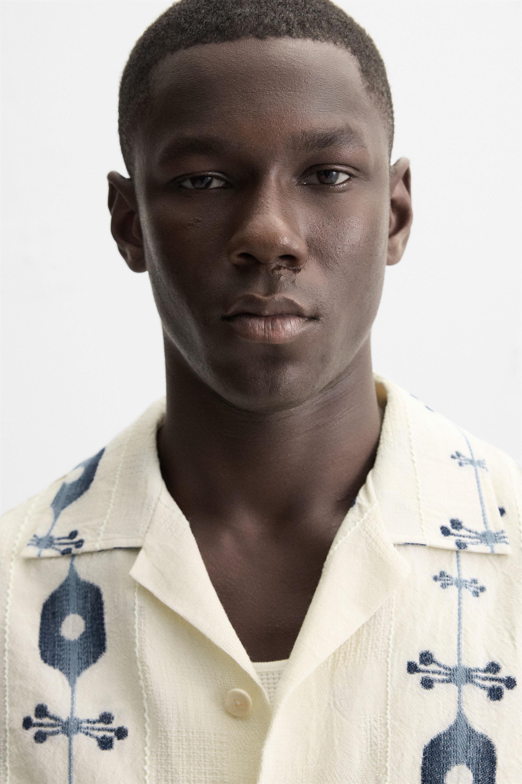 CONTRAST JACQUARD SHIRT