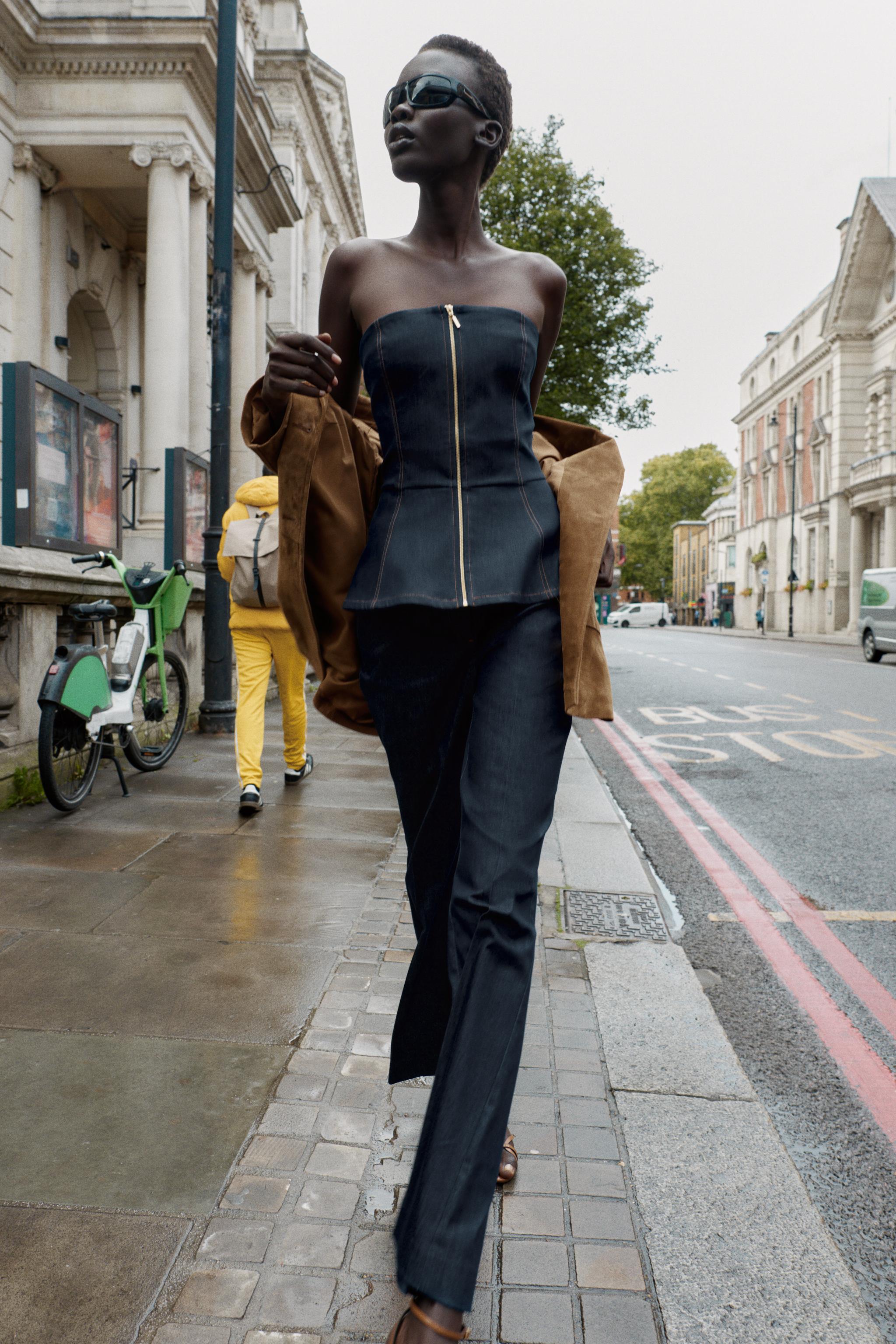 Z1975 DENIM BUSTIER TOP