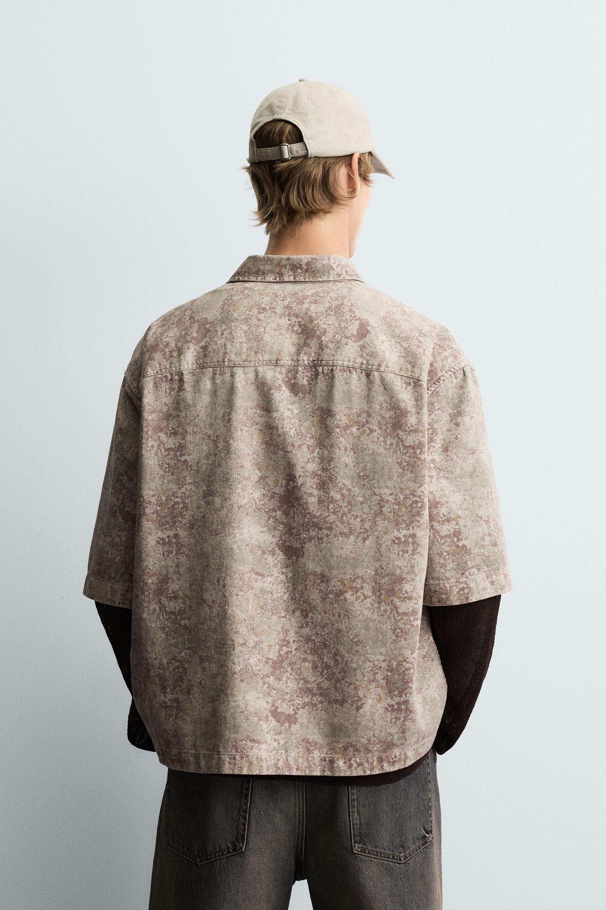 RELAXED FIT ABSTRACT PRINT SHIRT