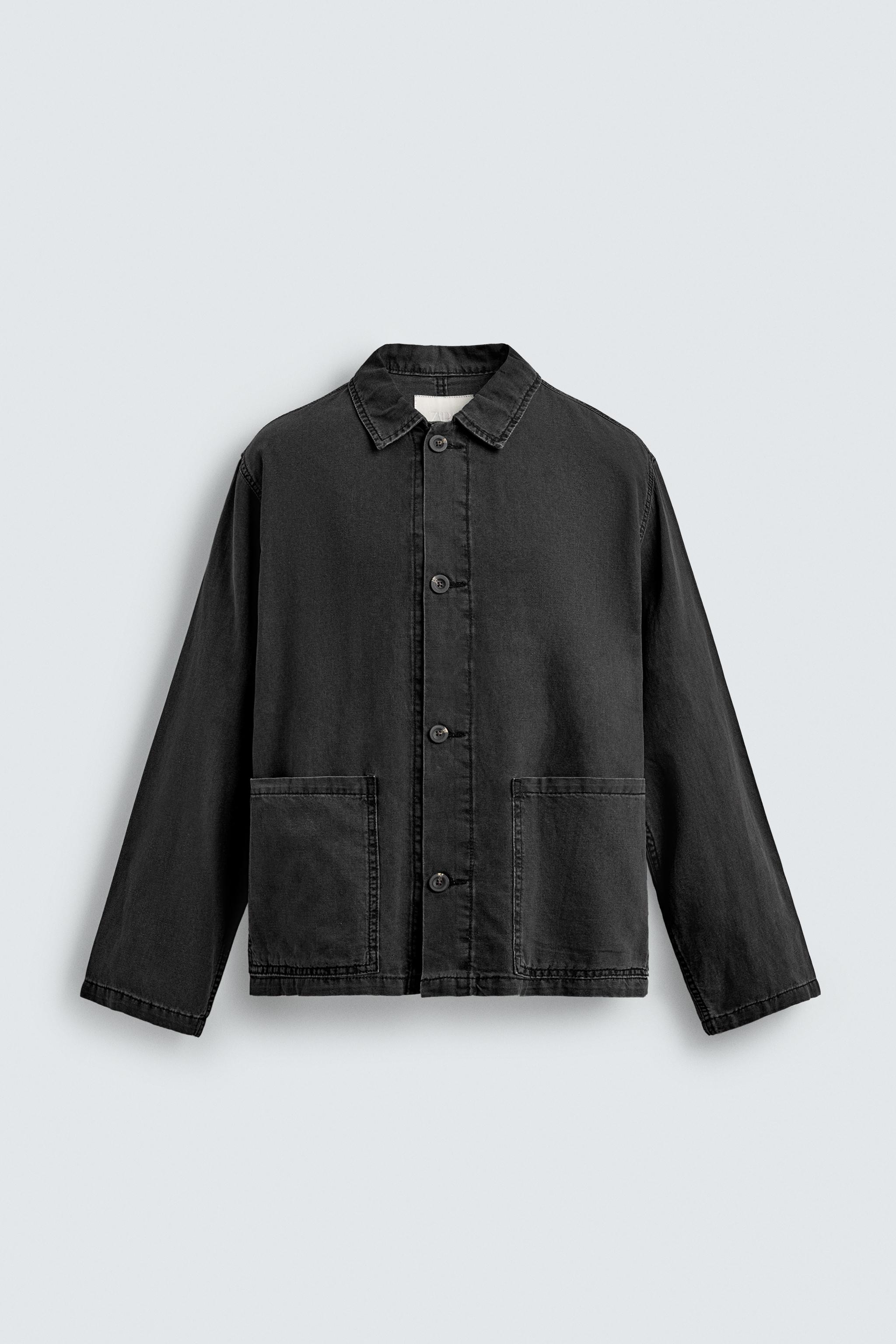 WASHED COTTON - LINEN OVERSHIRT