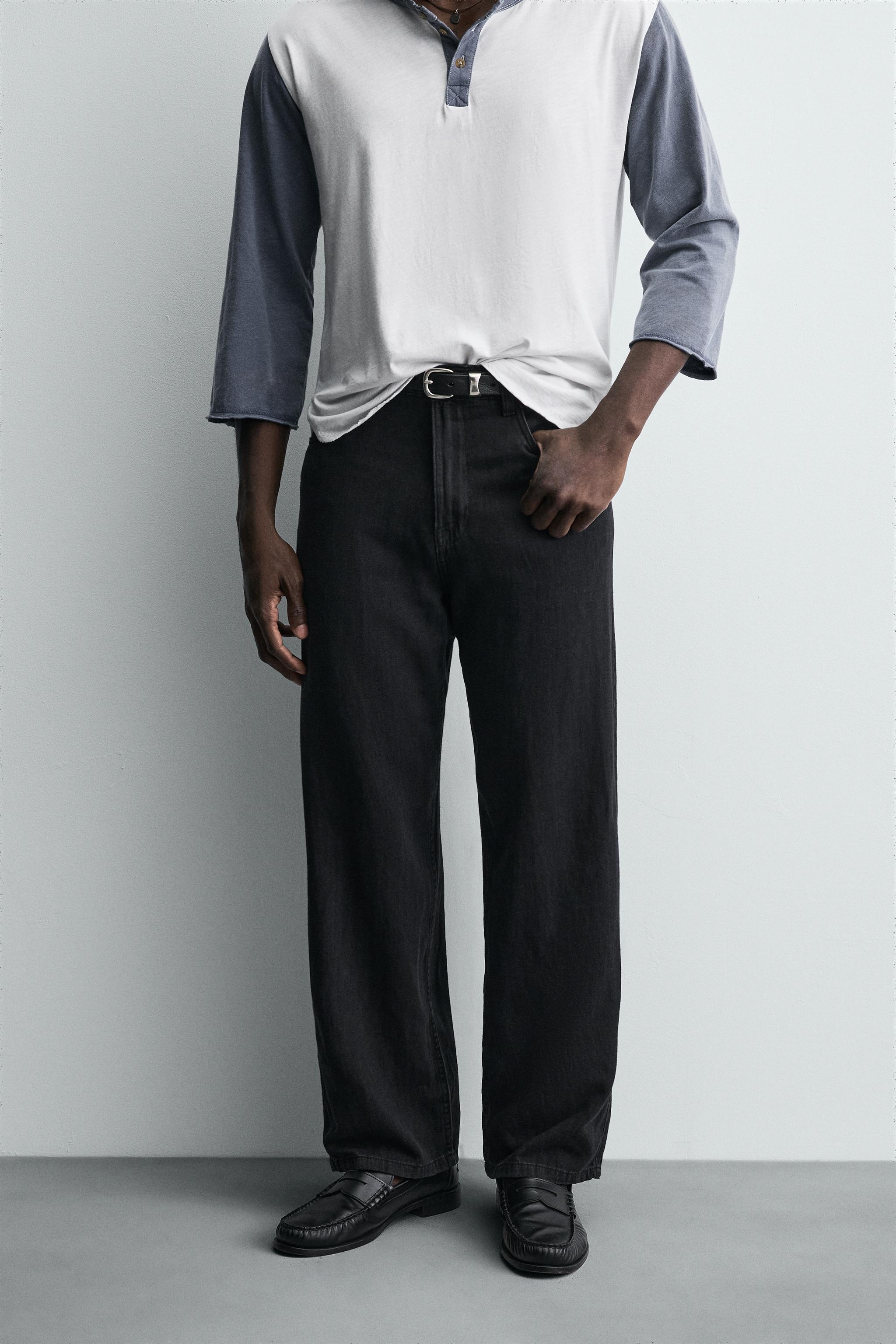 LIGHTWEIGHT LOOSE WIDE FIT JEANS