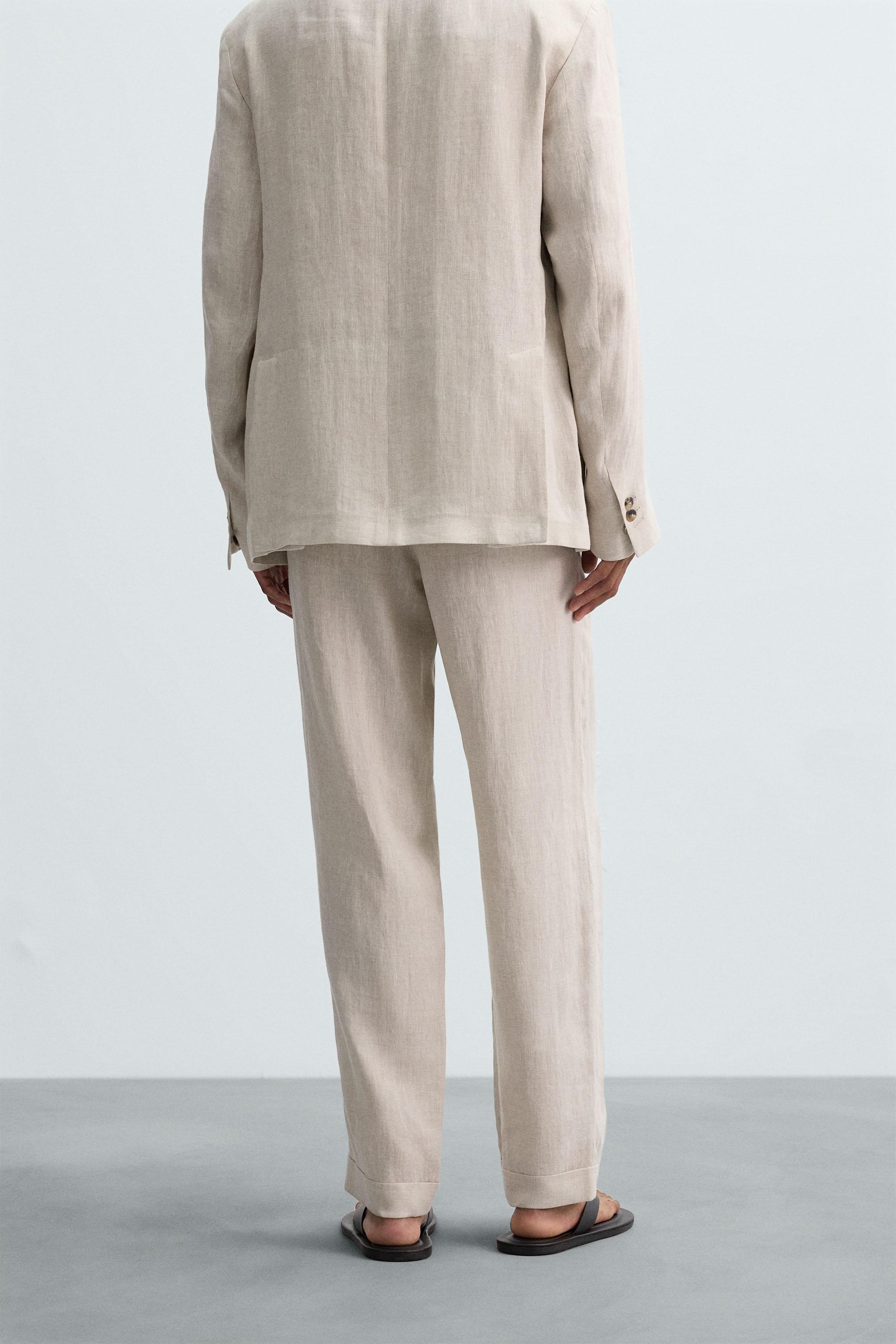 100% LINEN SUIT PANTS