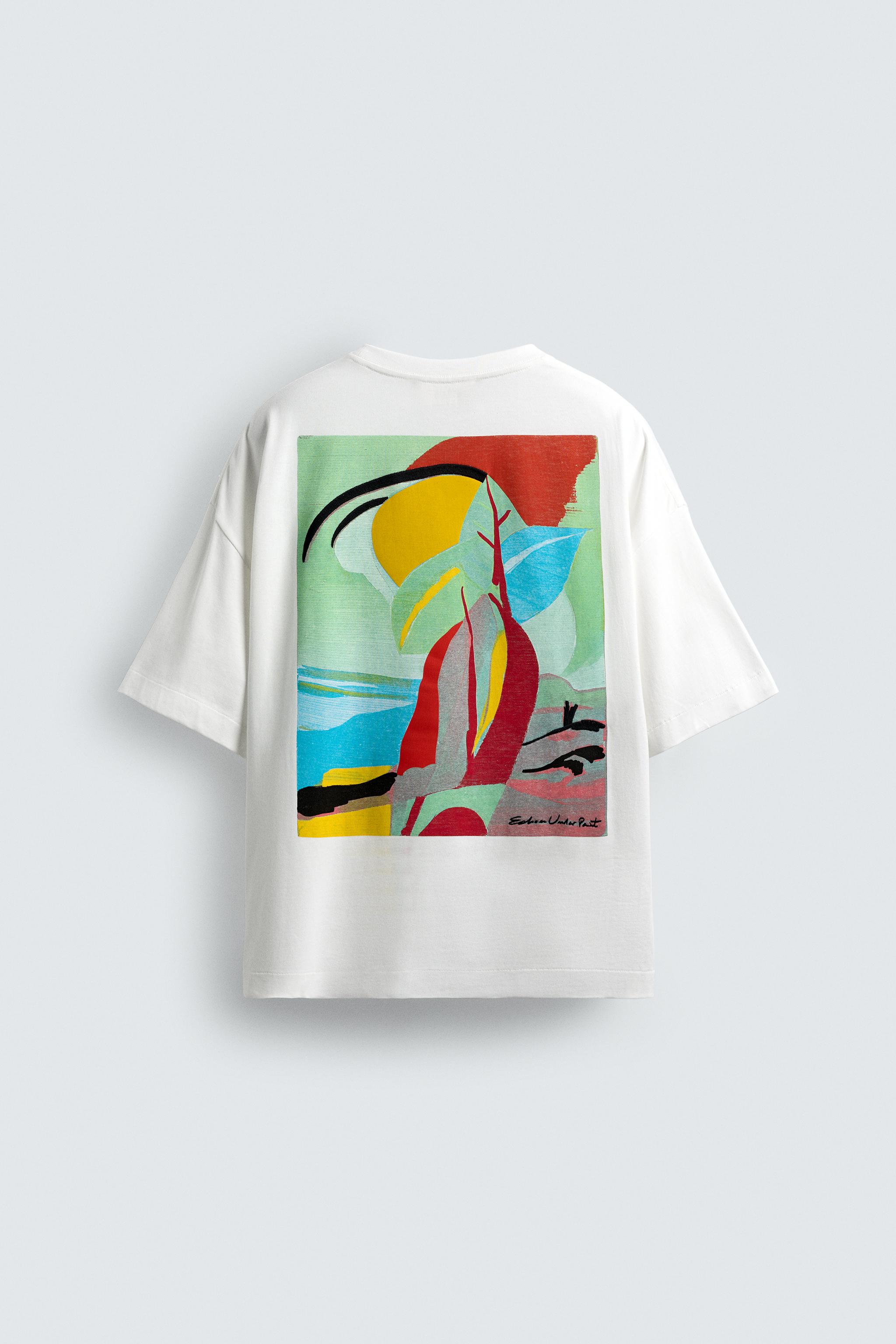 ABSTRACT PRINT T-SHIRT