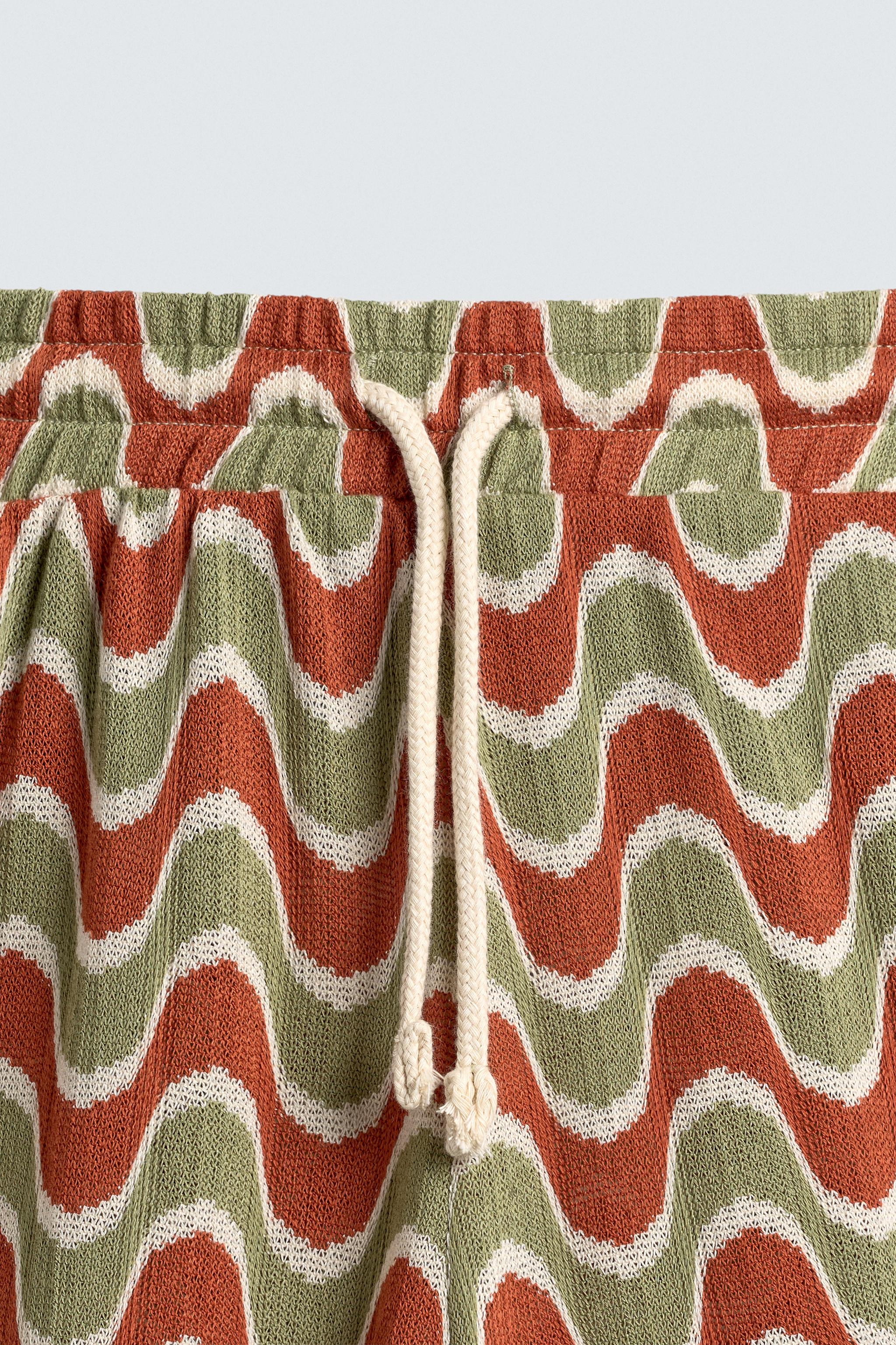 GEOMETRIC JACQUARD SHORTS