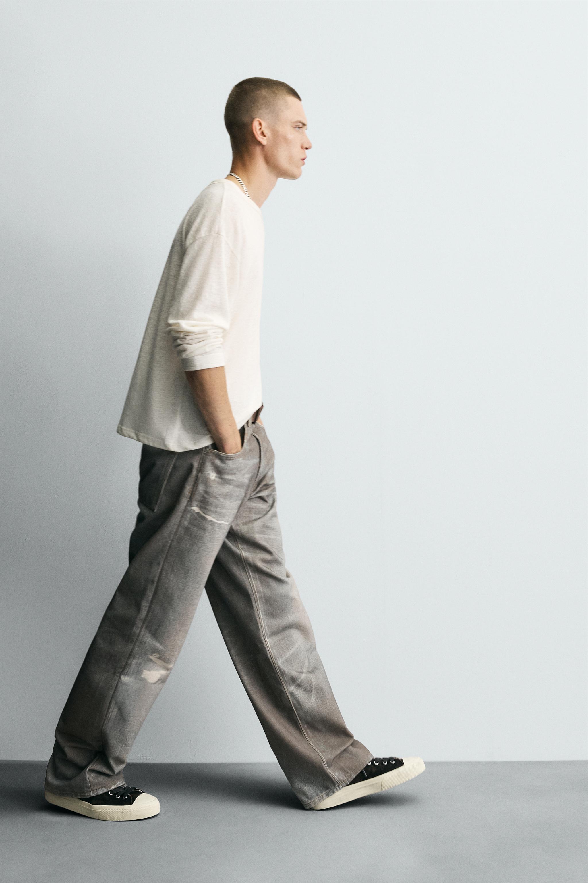 PRINTED BAGGY FIT JEANS