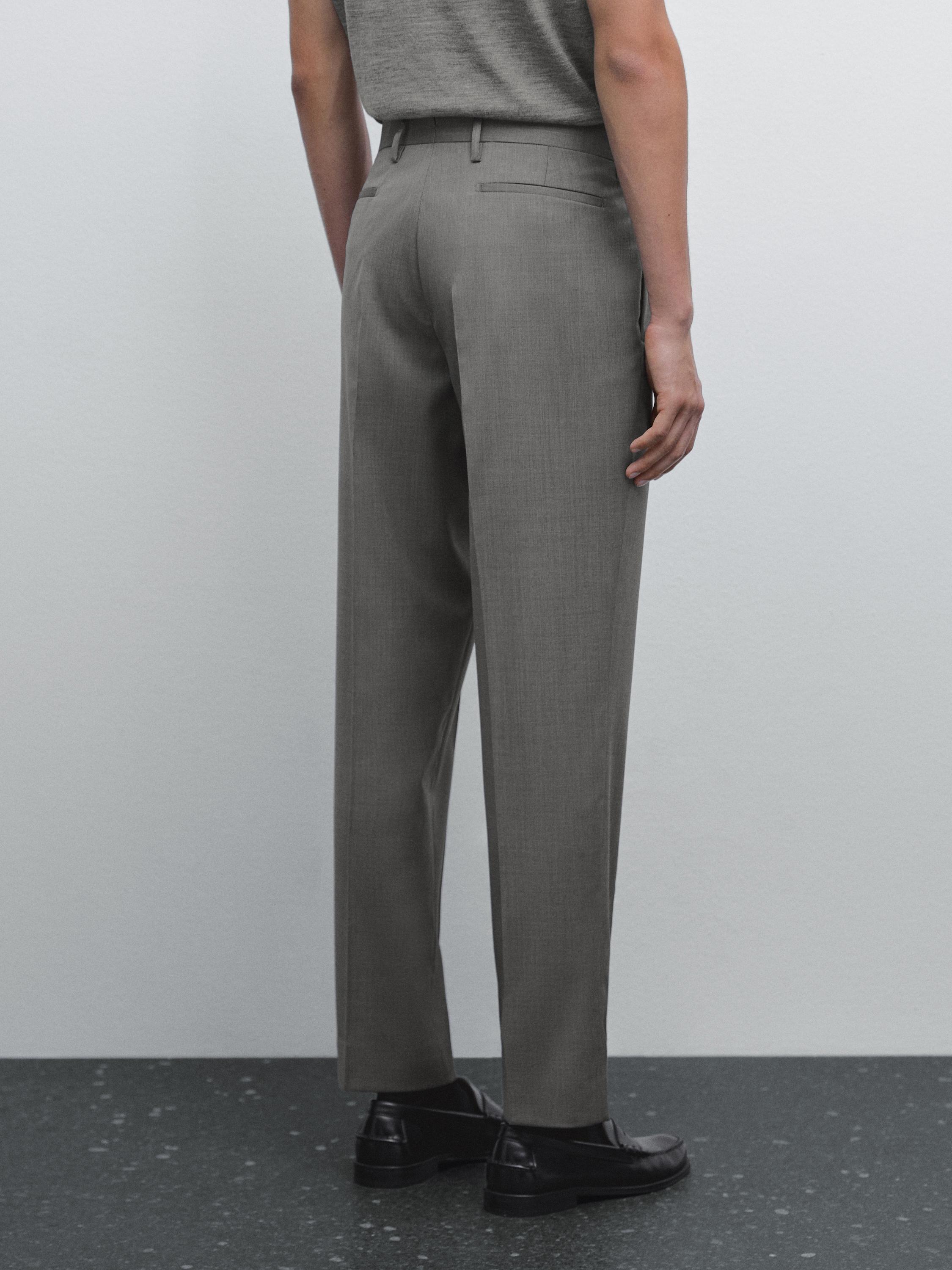 100% wool suit trousers