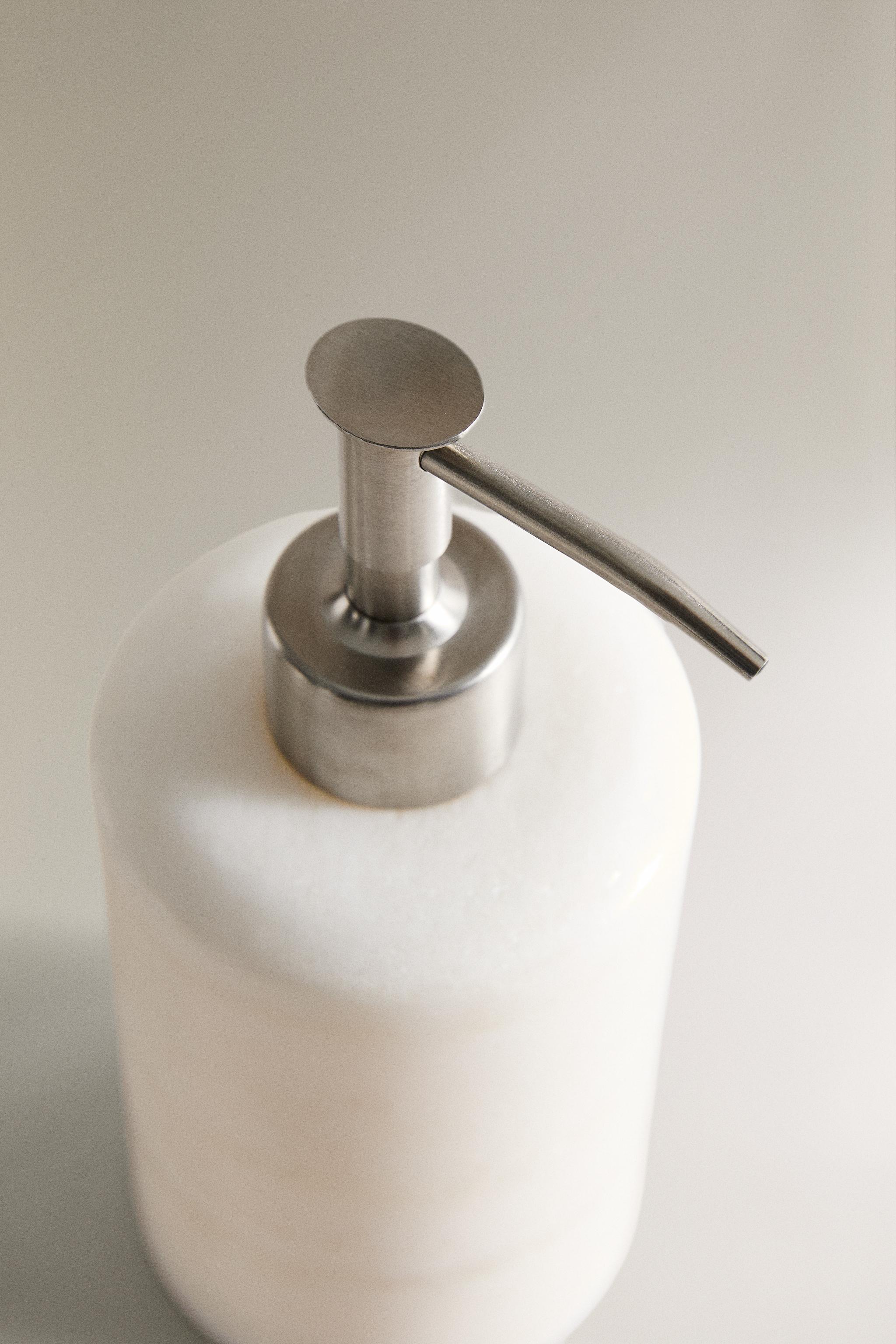WHITE MARBLE SOAP DISPENSER