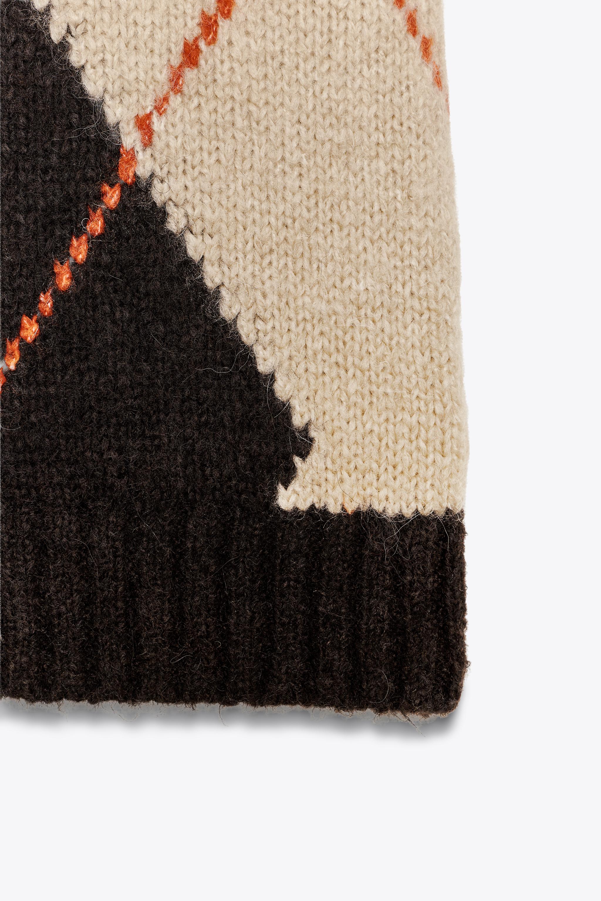 ARGYLE KNIT VEST TOP