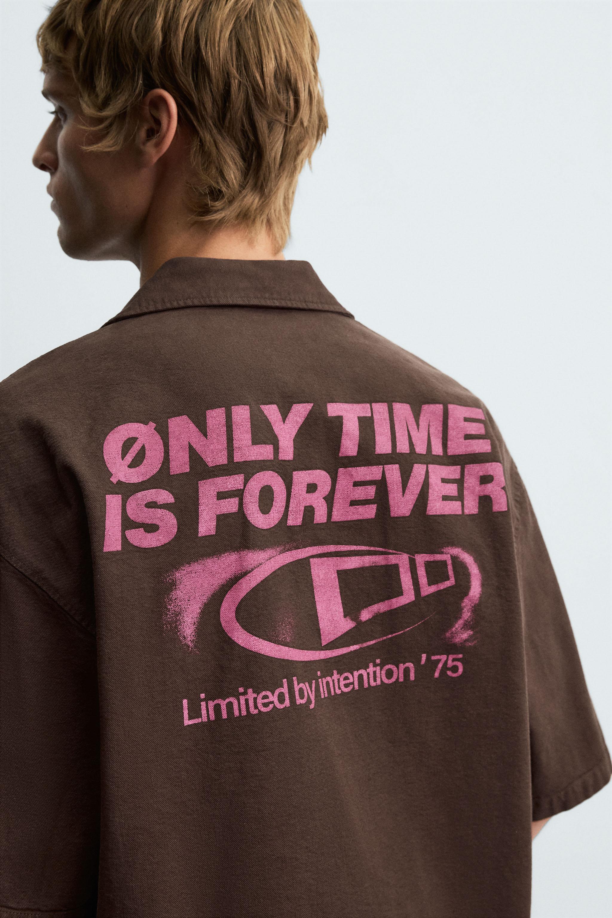 CONTRAST GRAPHIC PRINT SHIRT