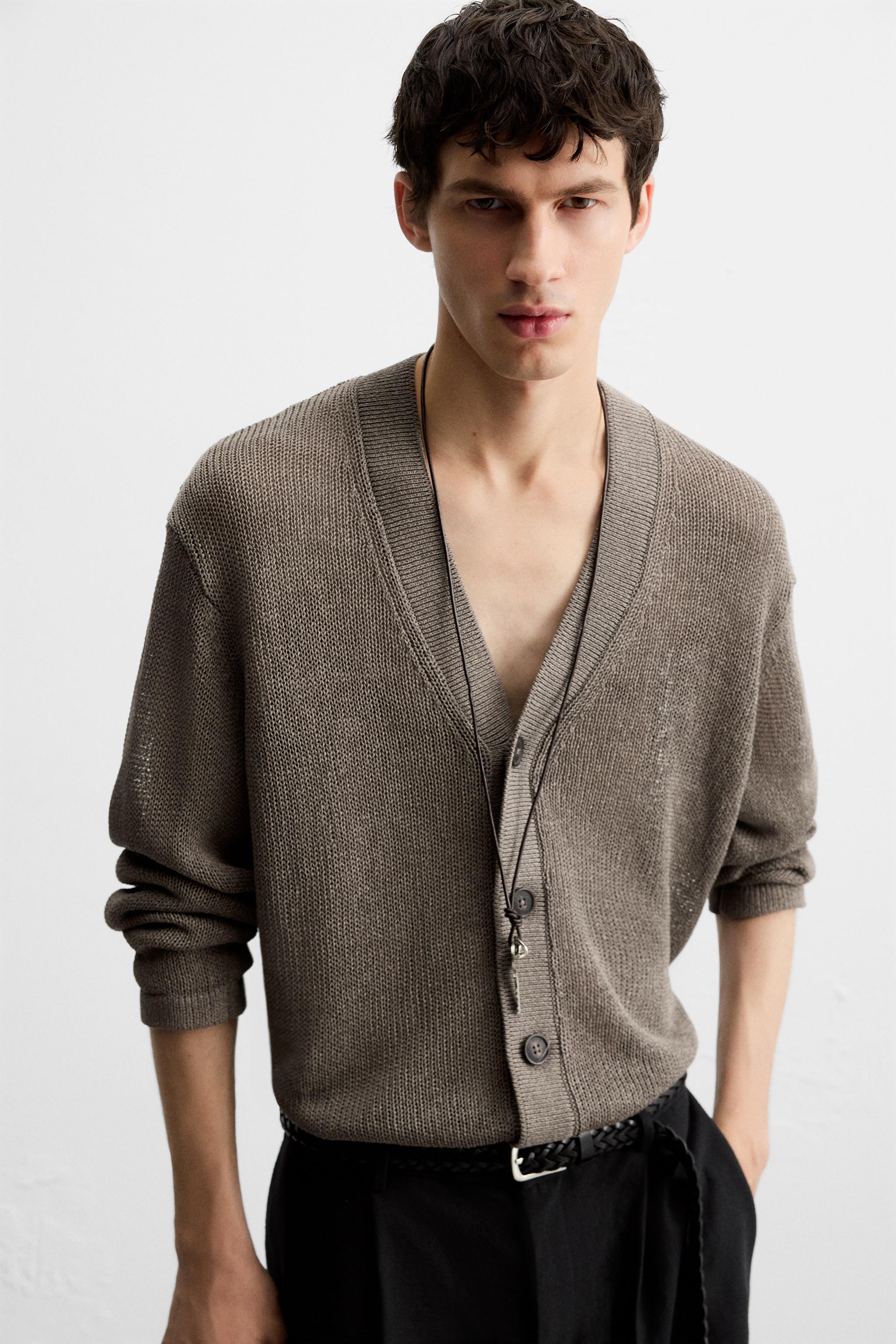 OPEN KNIT TEXTURED CARDIGAN