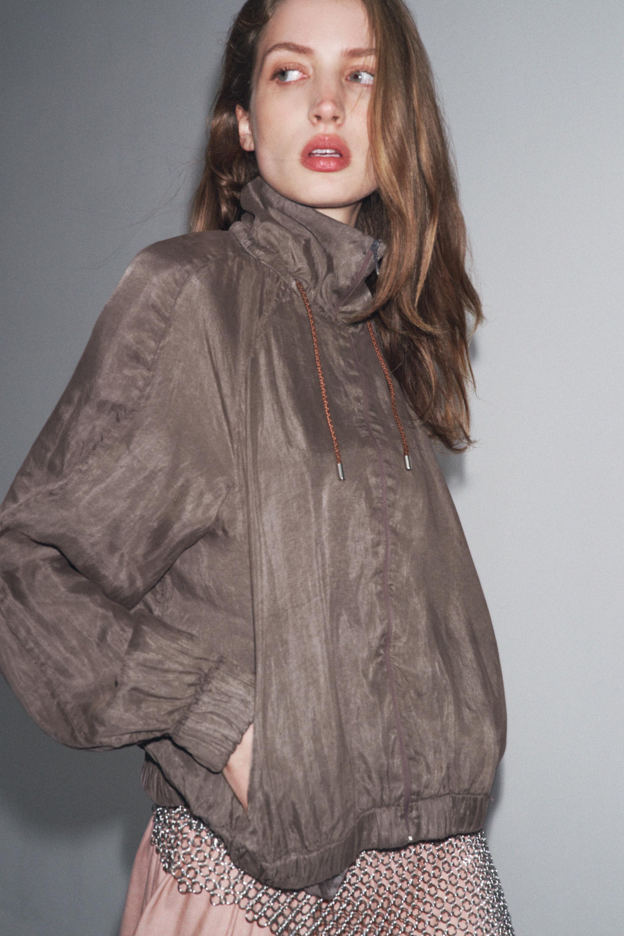 ZW COLLECTION FLOWY BOMBER JACKET