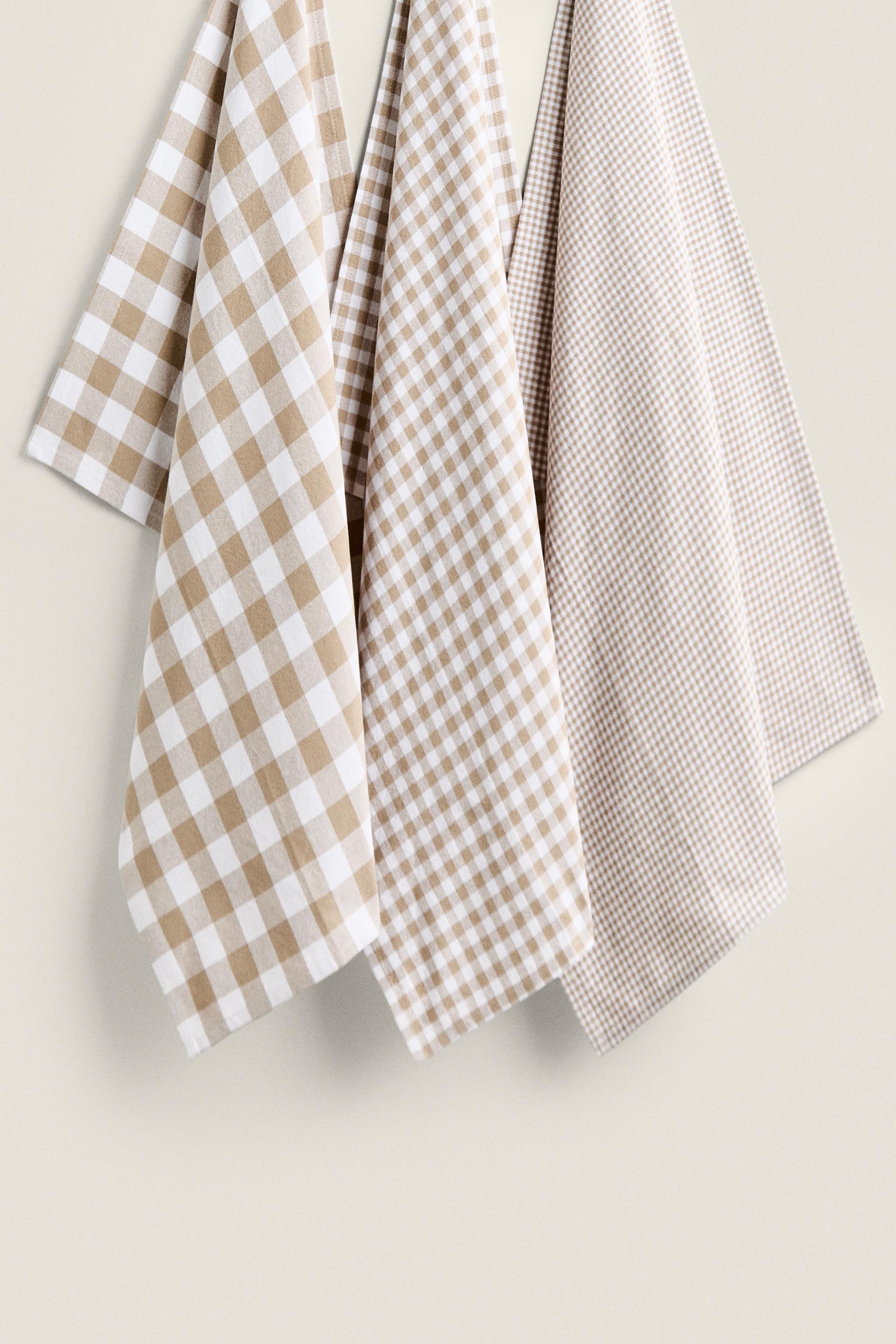 DYED THREAD KITCHEN TOWELS (SET OF 3)