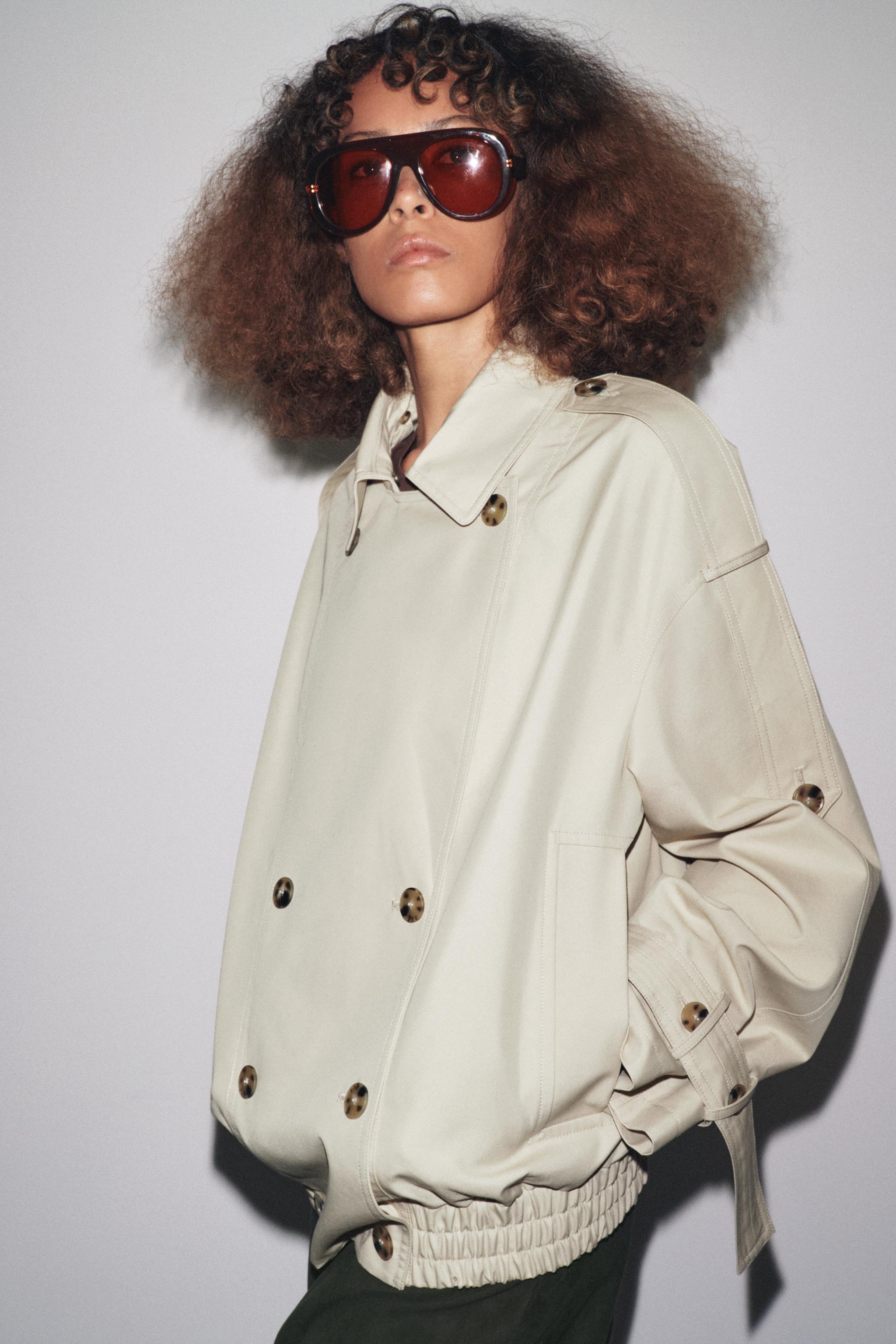 ZW COLLECTION WATER REPELLENT SHORT TRENCH COAT