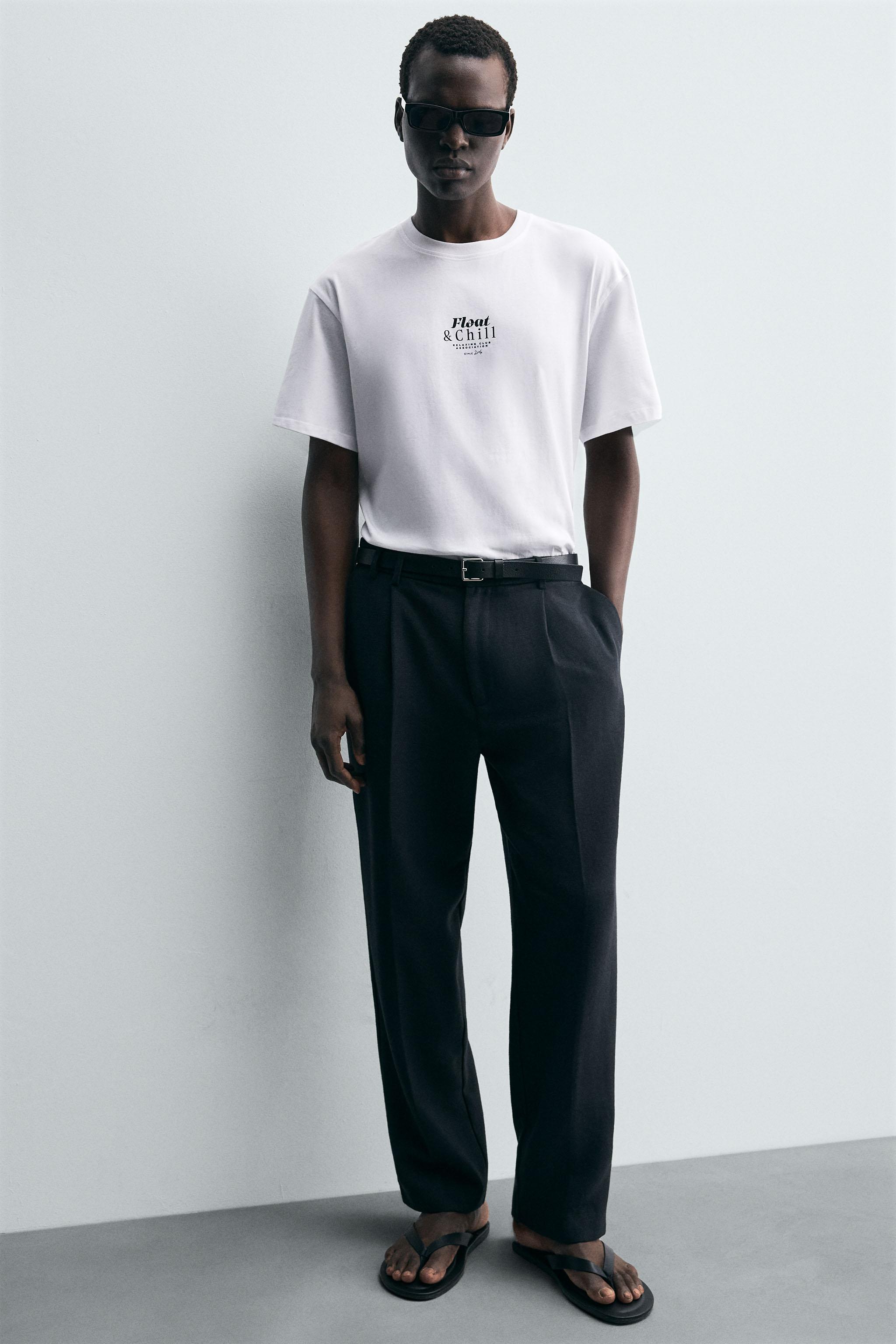 CONTRAST PRINT T-SHIRT