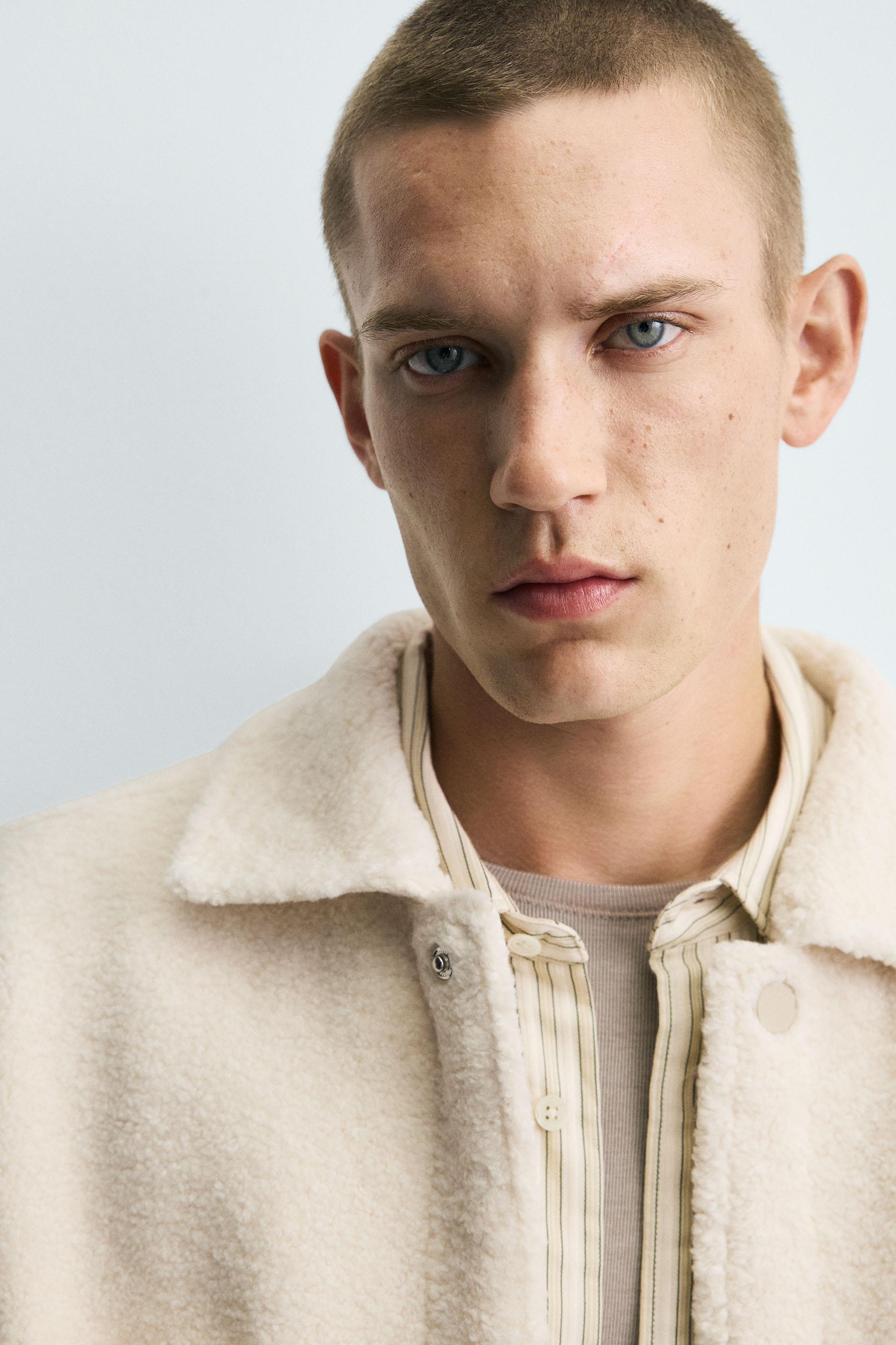 FAUX FUR EFFECT OVERSHIRT WITH POCKETS