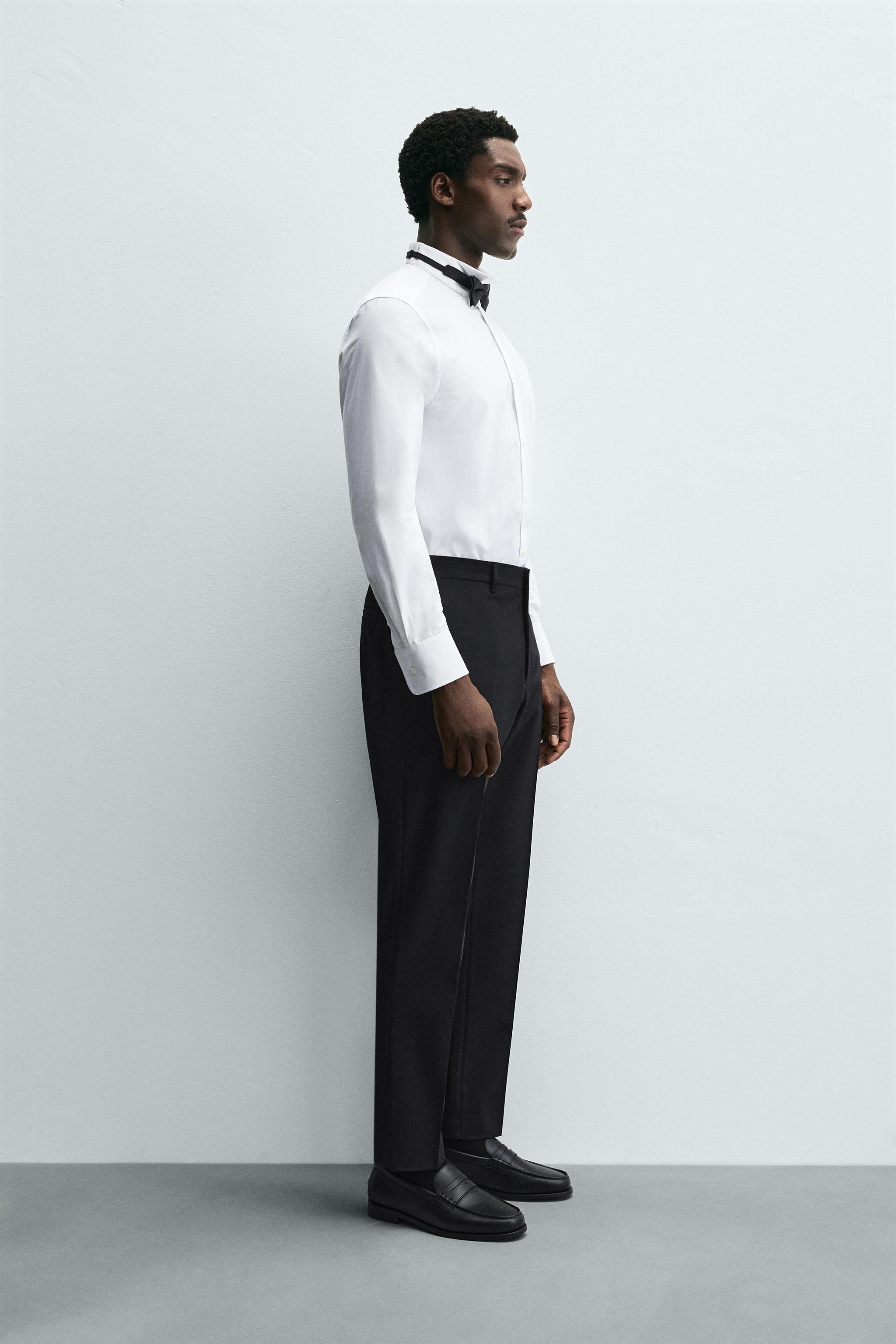 TUXEDO COLLAR SHIRT