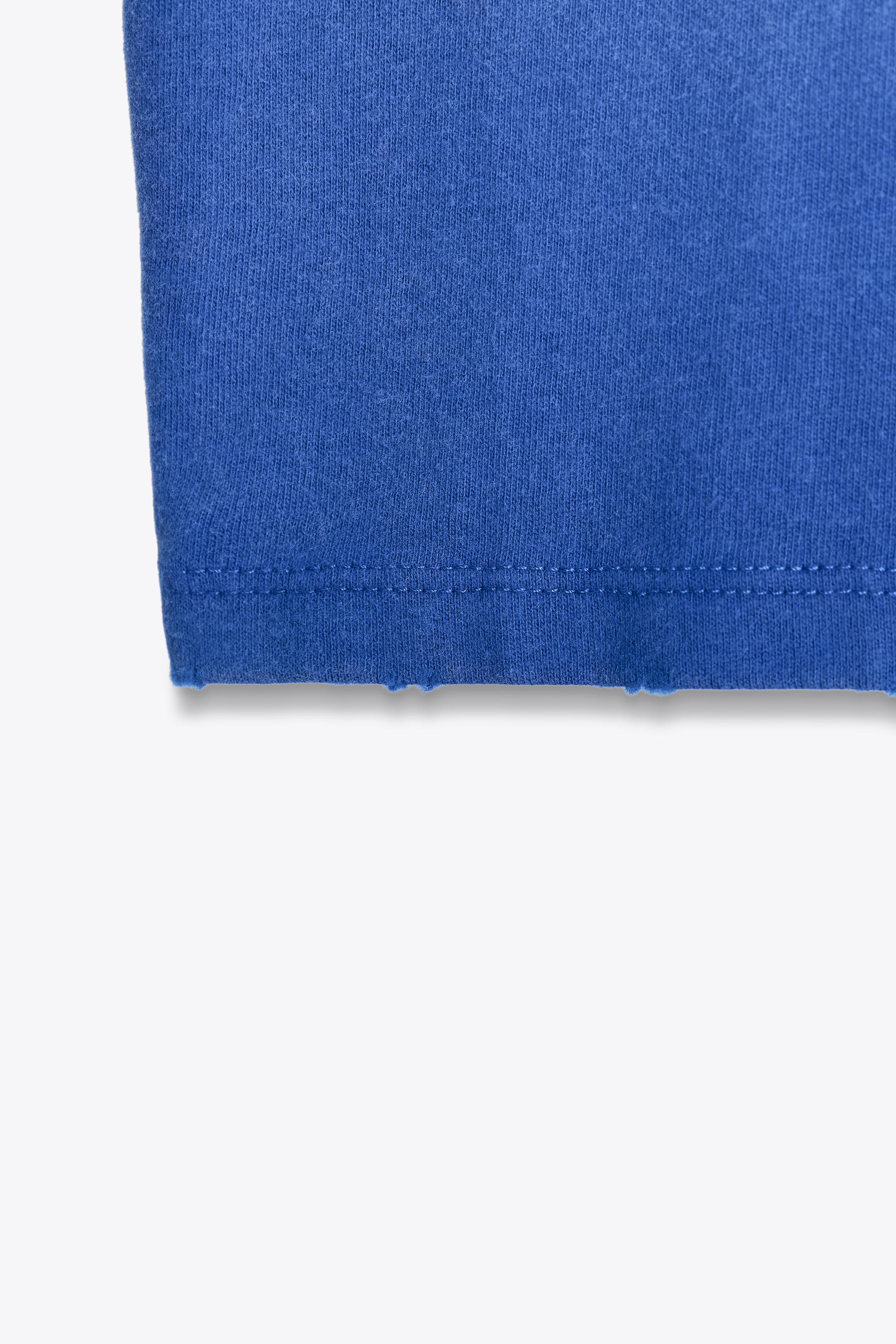 WASHED EFFECT TEXT T-SHIRT