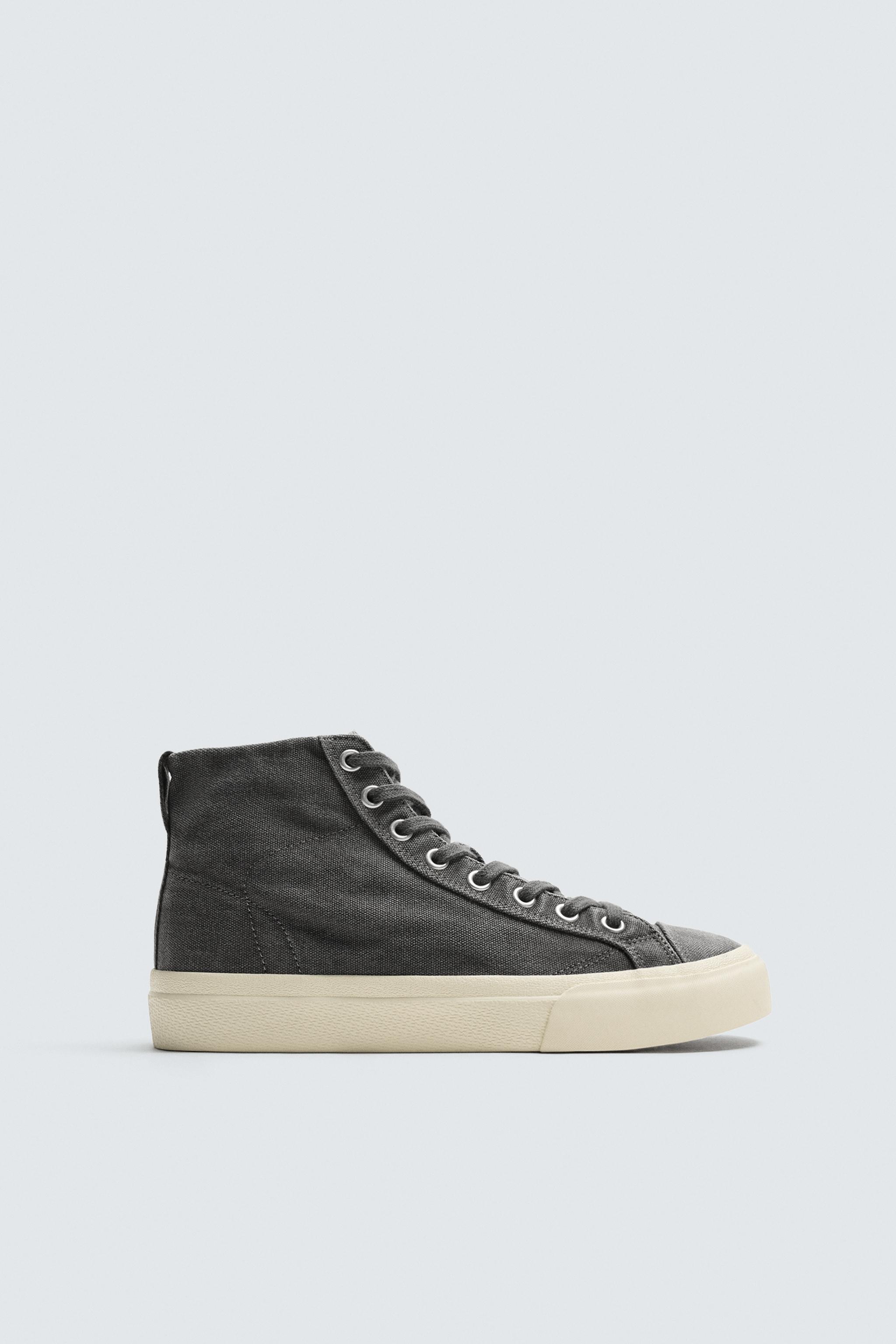 FABRIC HIGH-TOP SNEAKERS